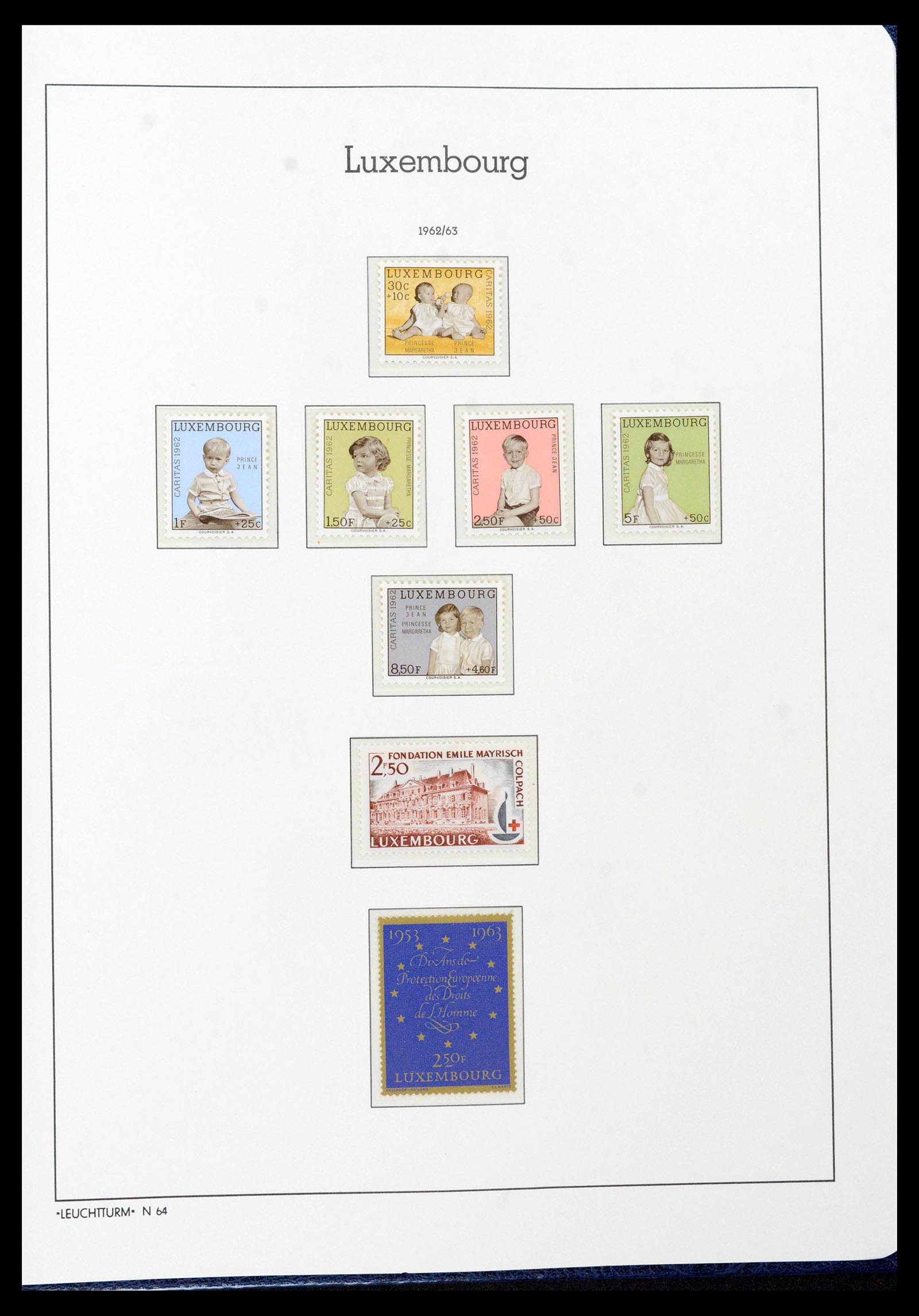39383 0064 - Postzegelverzameling 39383 Luxemburg 1852-1990.