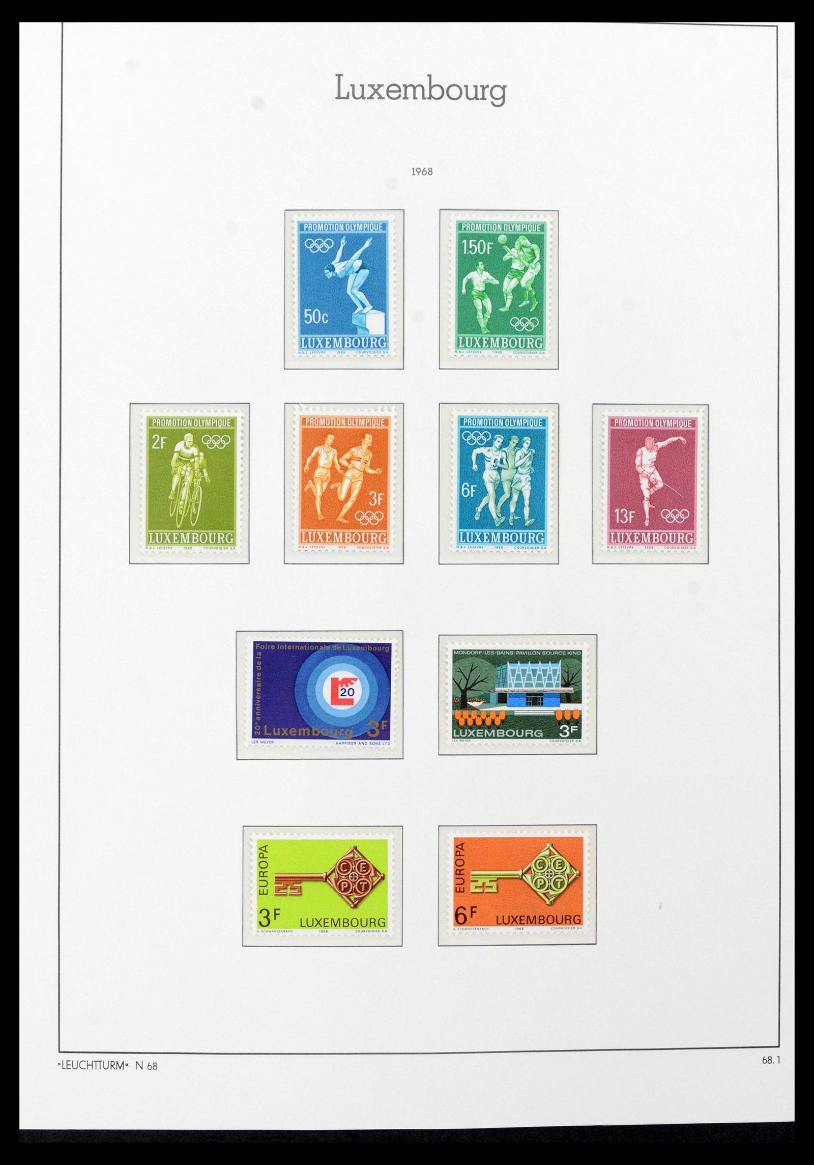 39383 0075 - Postzegelverzameling 39383 Luxemburg 1852-1990.