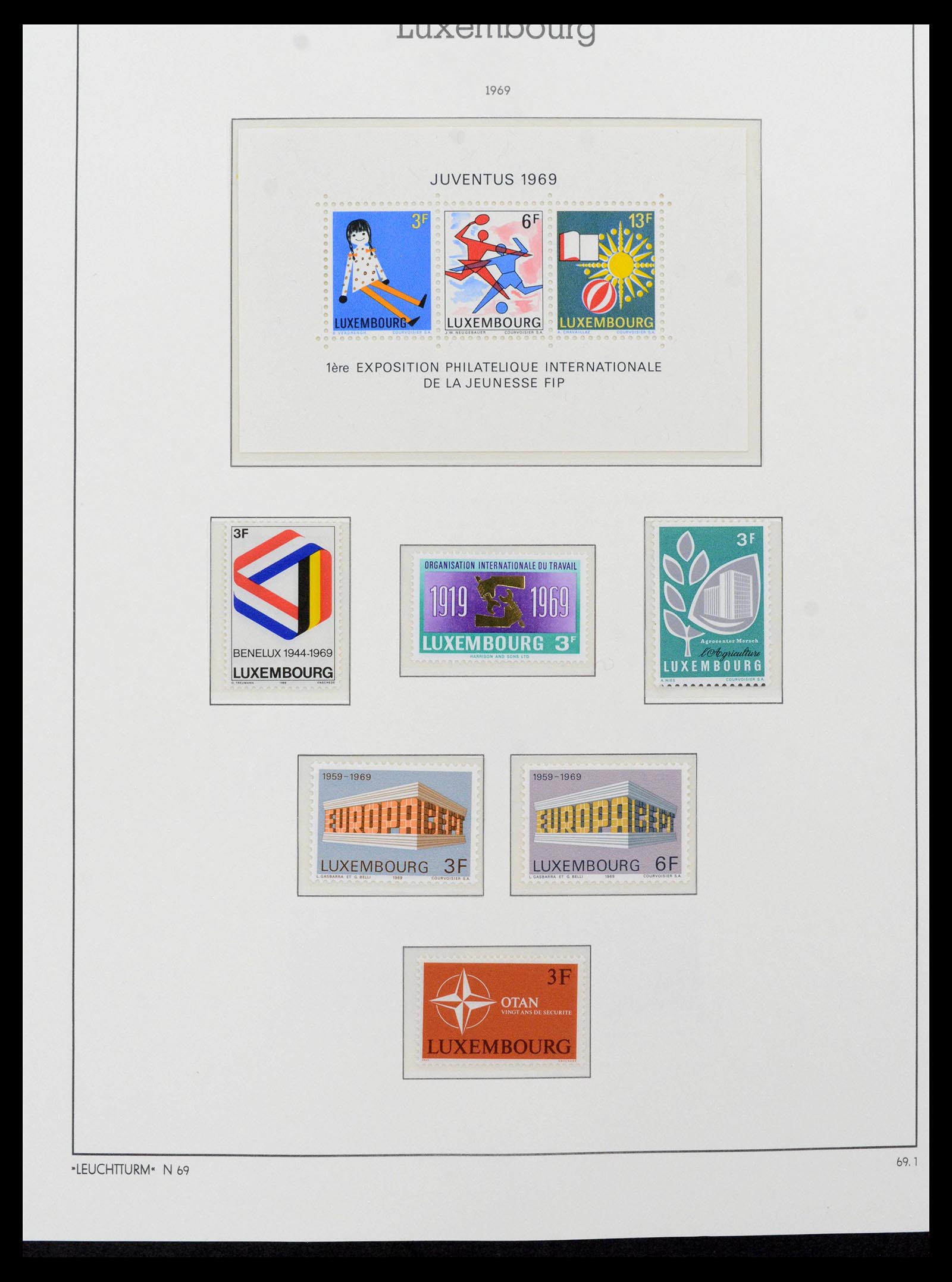 39383 0077 - Postzegelverzameling 39383 Luxemburg 1852-1990.