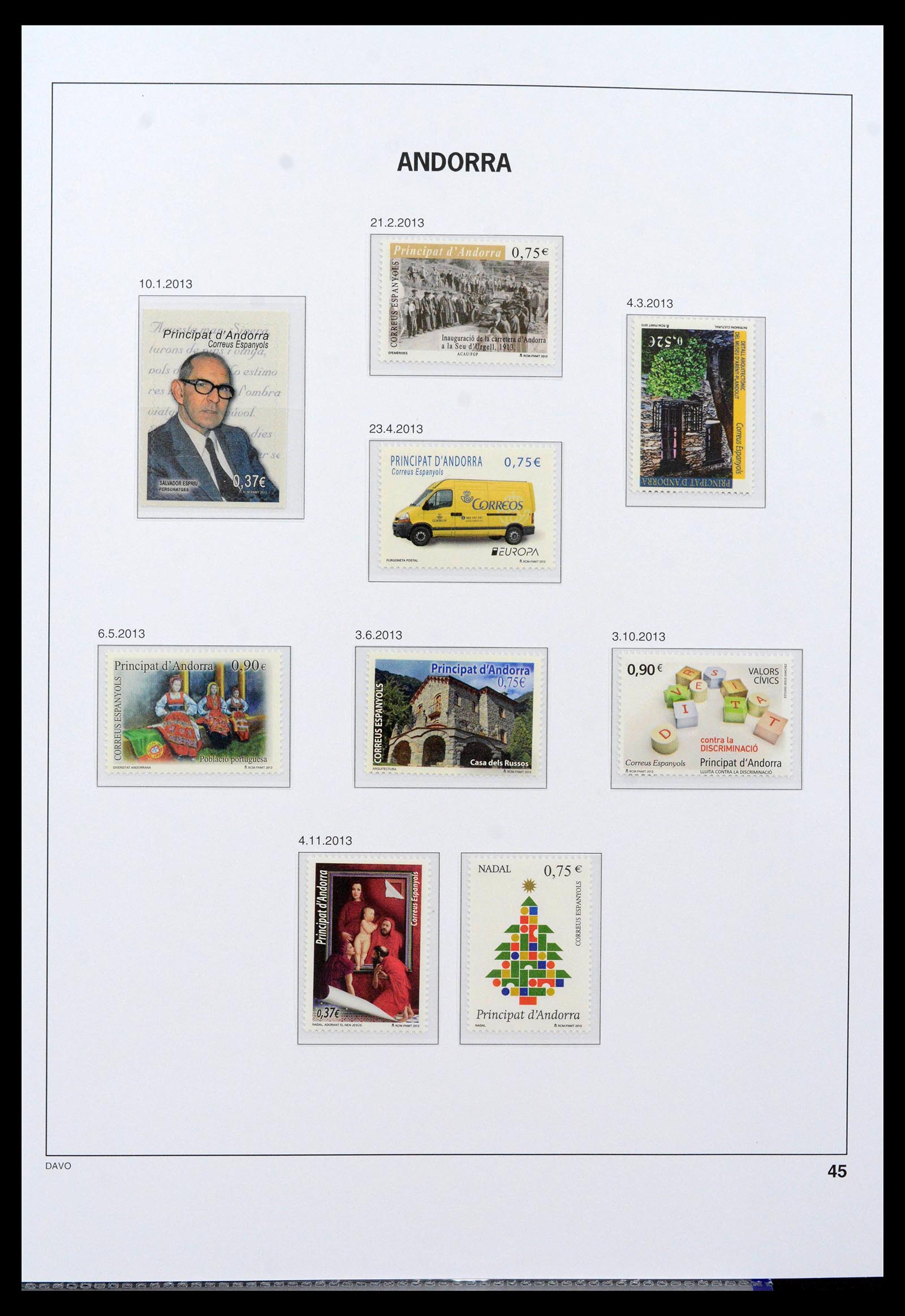 39388 0038 - Postzegelverzameling 39388 Spaans Andorra 1928-2019!