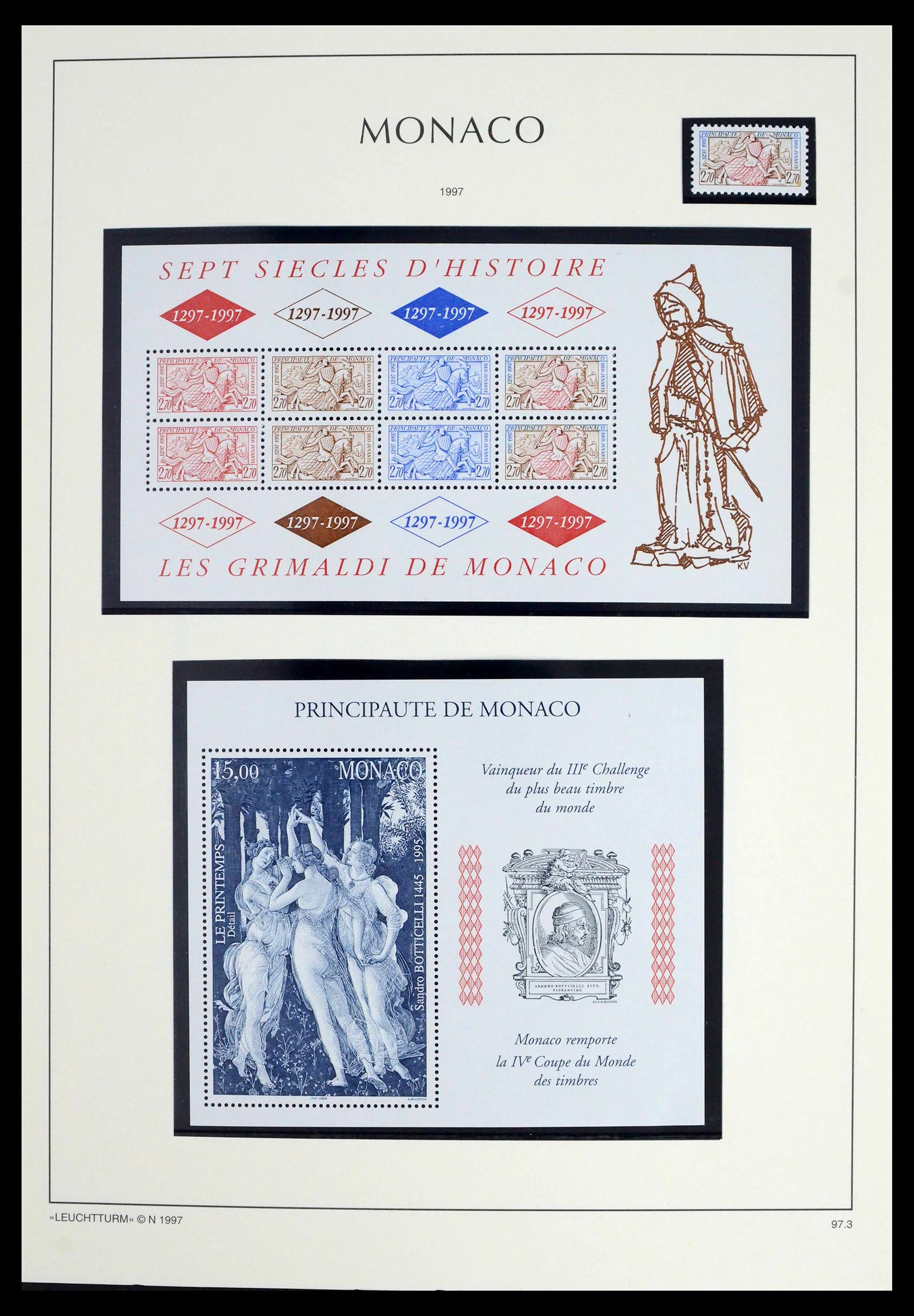 39392 0291 - Postzegelverzameling 39392 Monaco 1885-1999.