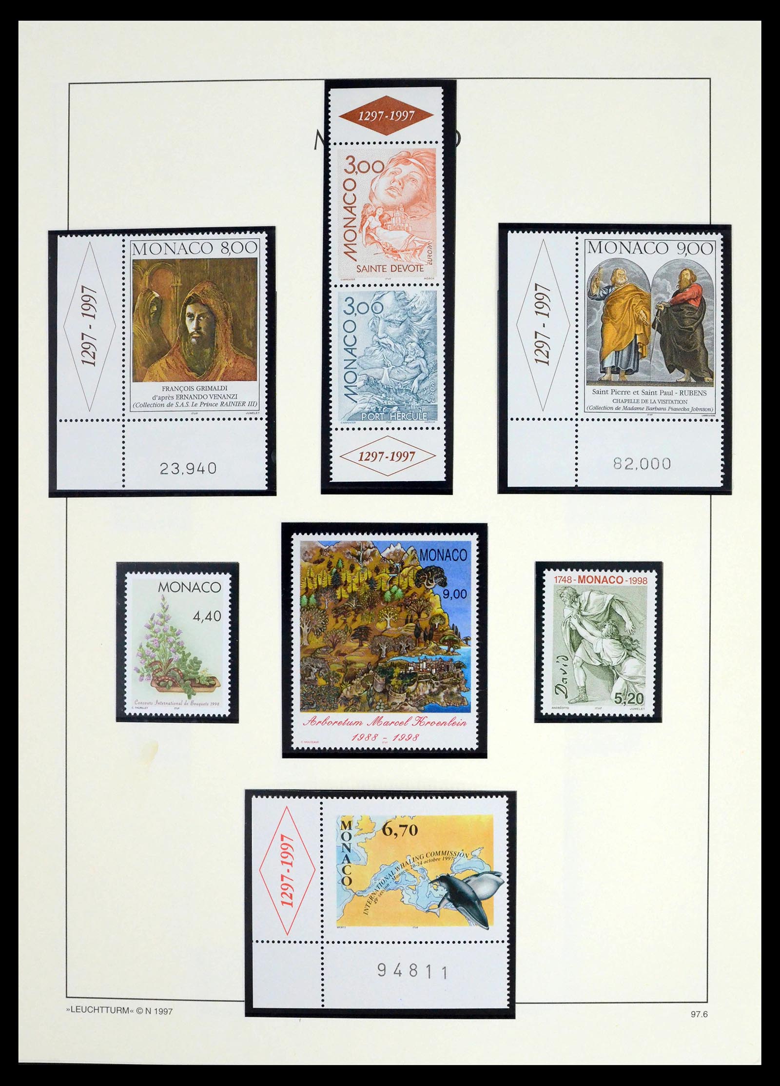 39392 0296 - Postzegelverzameling 39392 Monaco 1885-1999.
