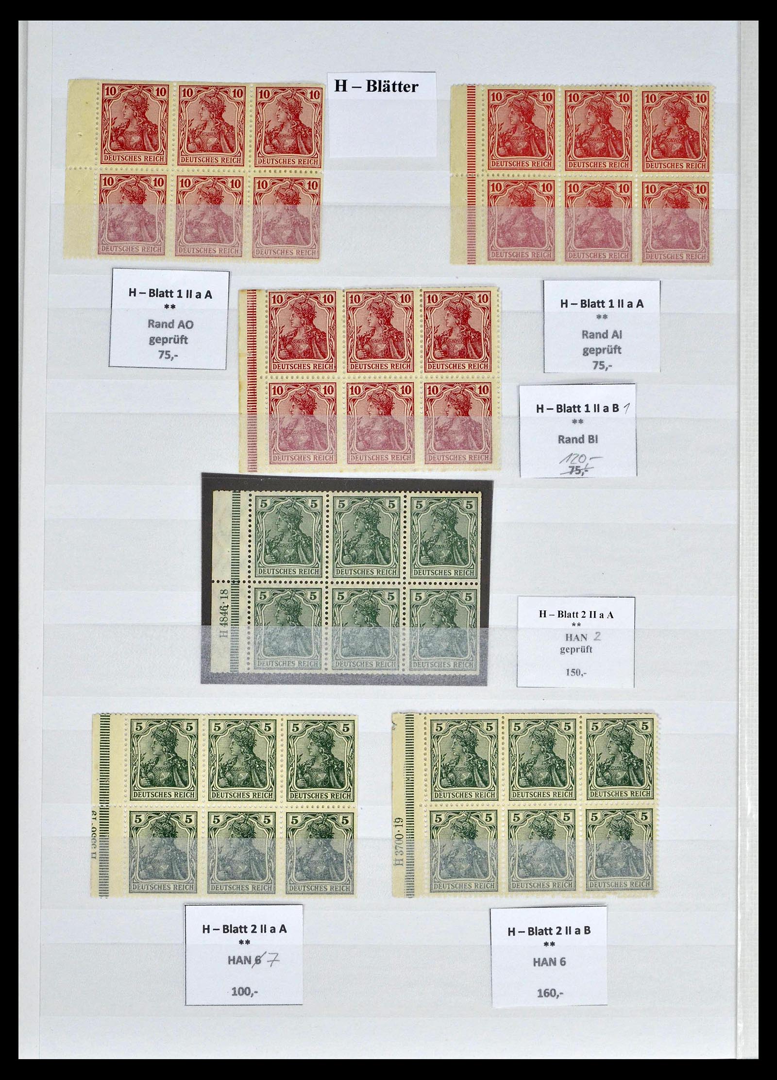 39405 0005 - Stamp collection 39405 German Reich combinations 1910-1921.