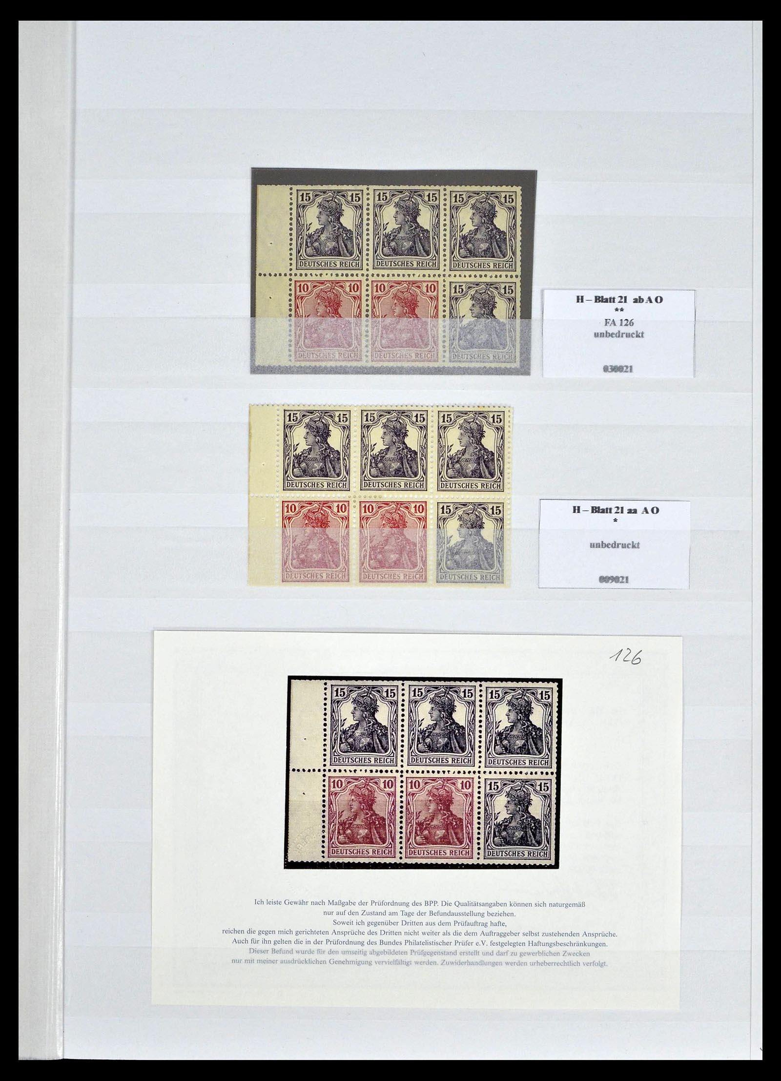 39405 0006 - Stamp collection 39405 German Reich combinations 1910-1921.