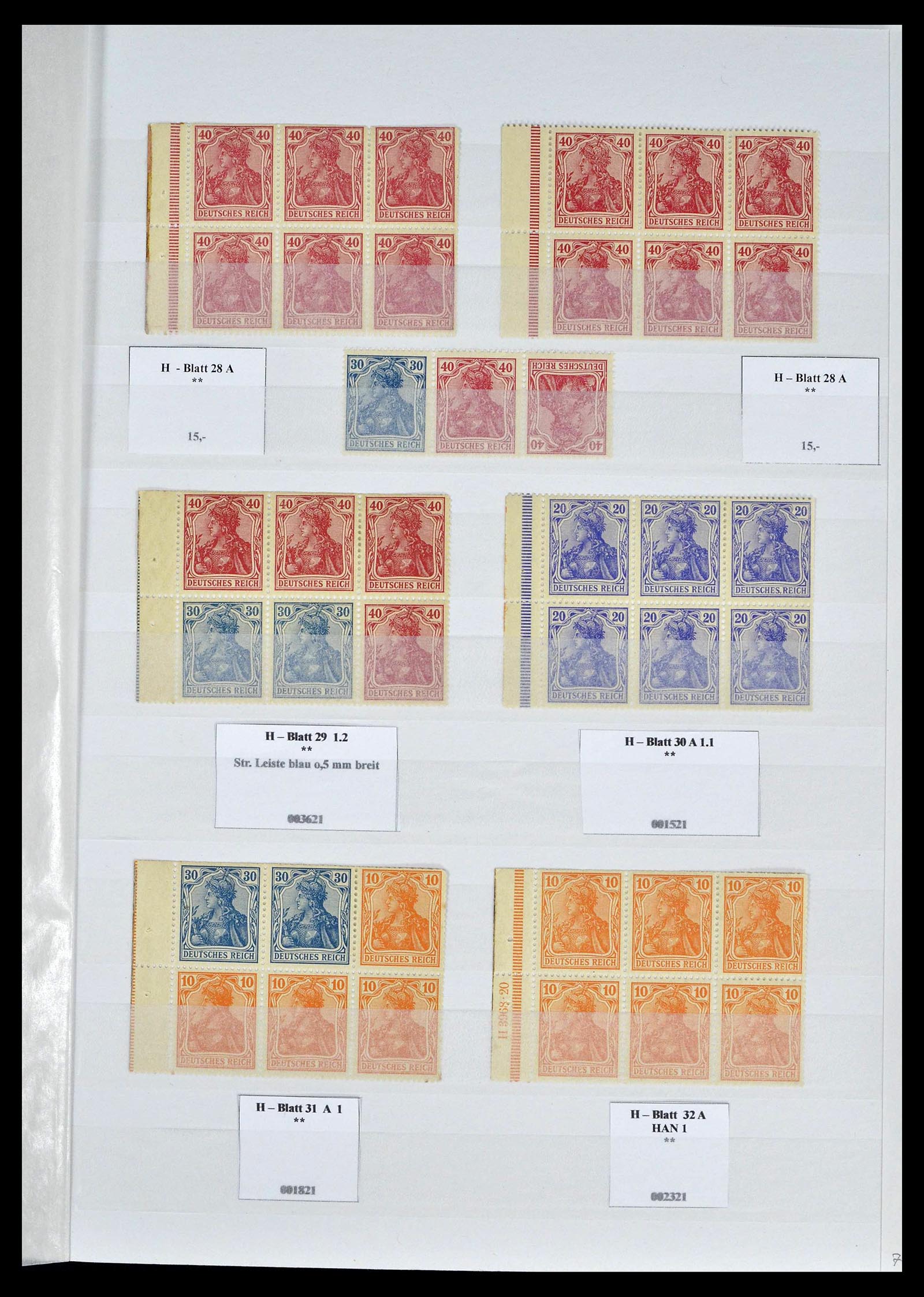 39405 0008 - Stamp collection 39405 German Reich combinations 1910-1921.