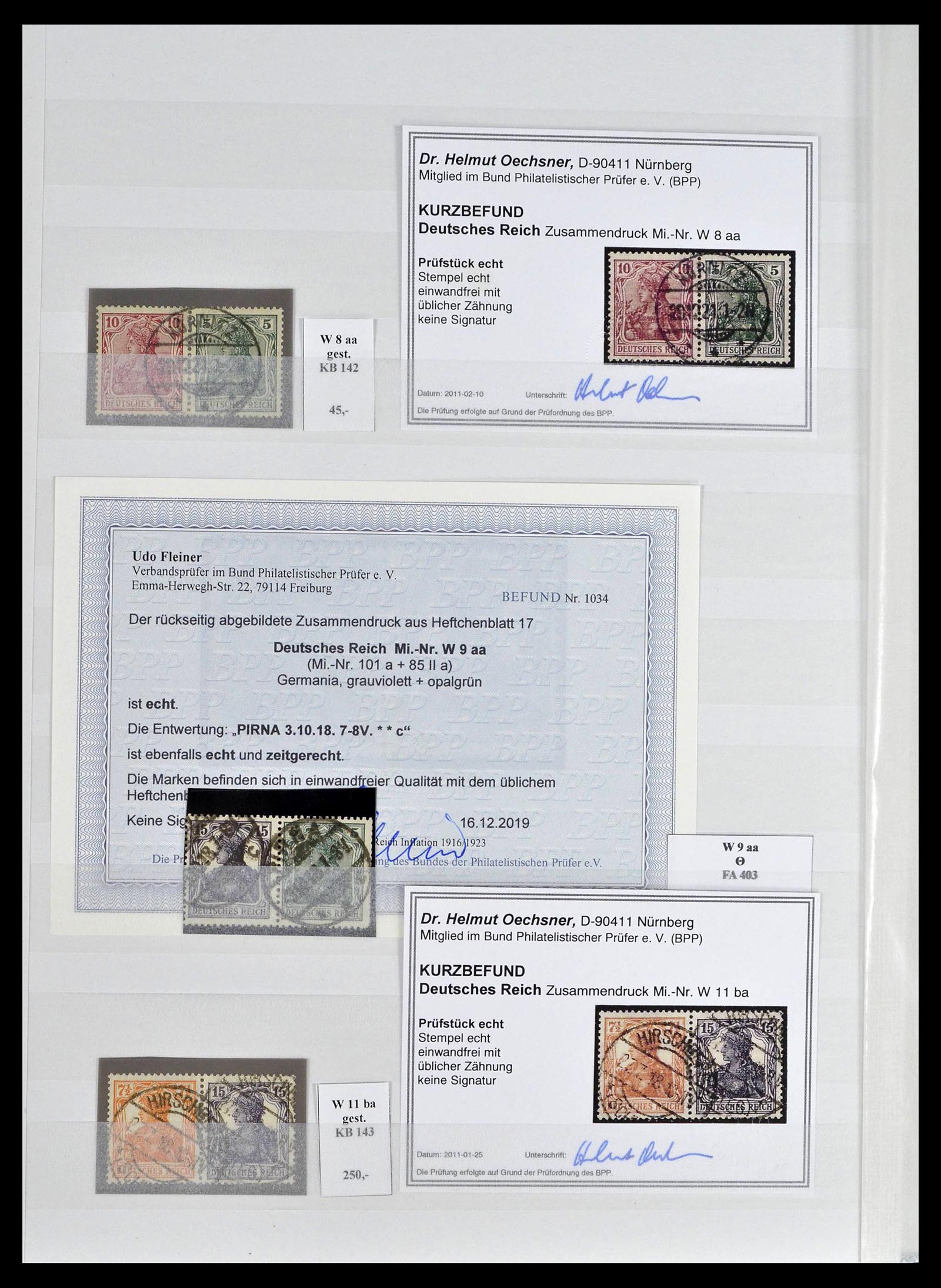 39405 0015 - Stamp collection 39405 German Reich combinations 1910-1921.