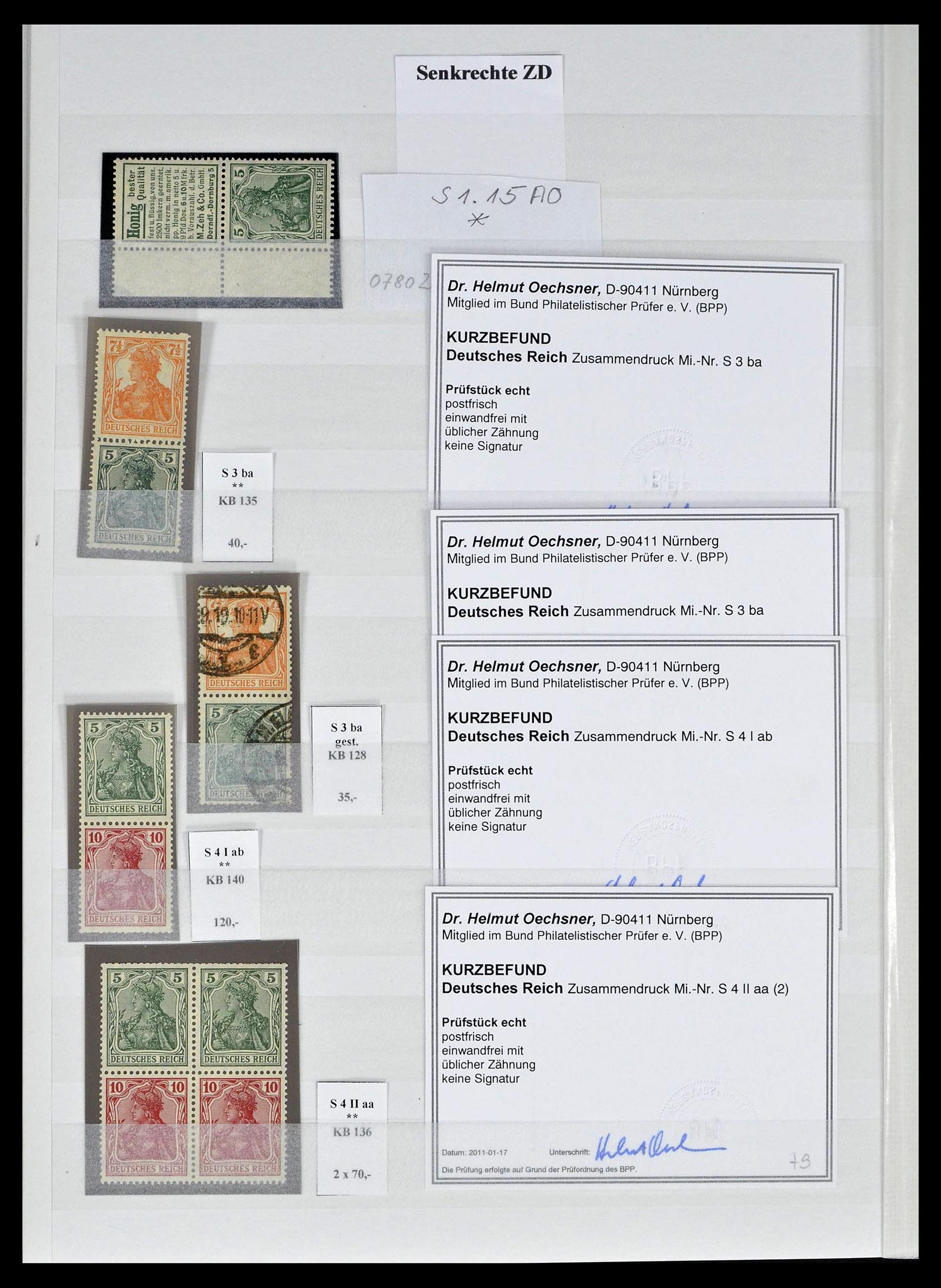 39405 0017 - Stamp collection 39405 German Reich combinations 1910-1921.