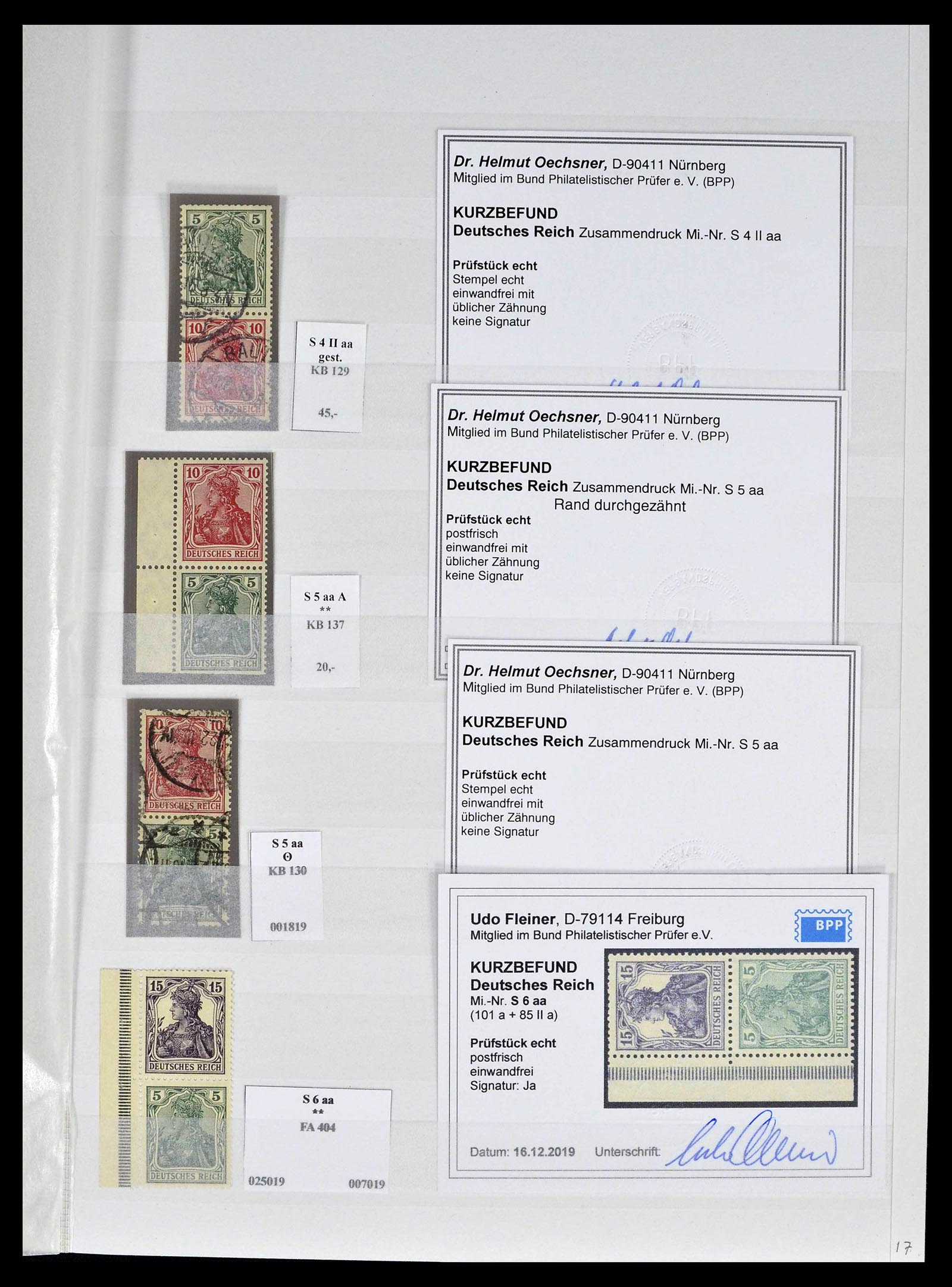 39405 0018 - Stamp collection 39405 German Reich combinations 1910-1921.