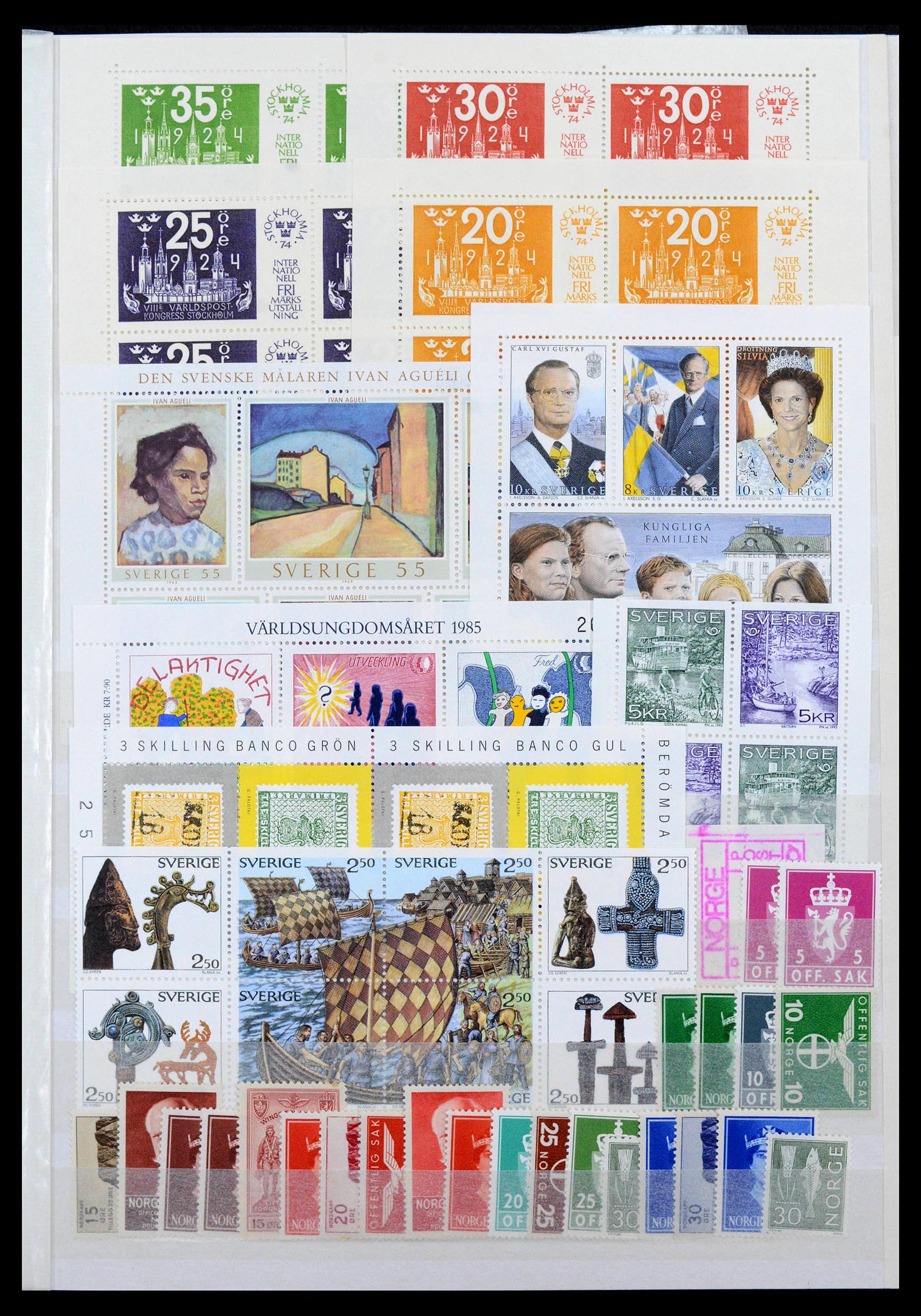 39414 0001 - Stamp collection 39414 Scandinavia mint never hinged until modern!