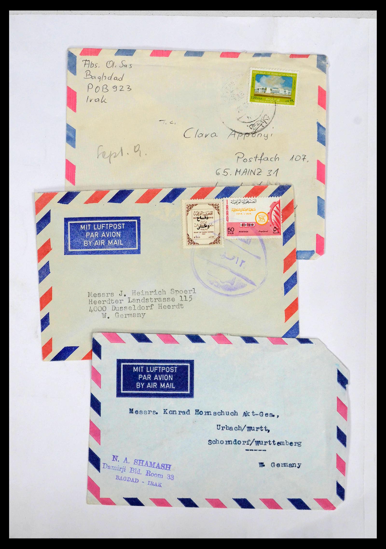 39418 0124 - Postzegelverzameling 39418 Irak brieven 1921-2001.