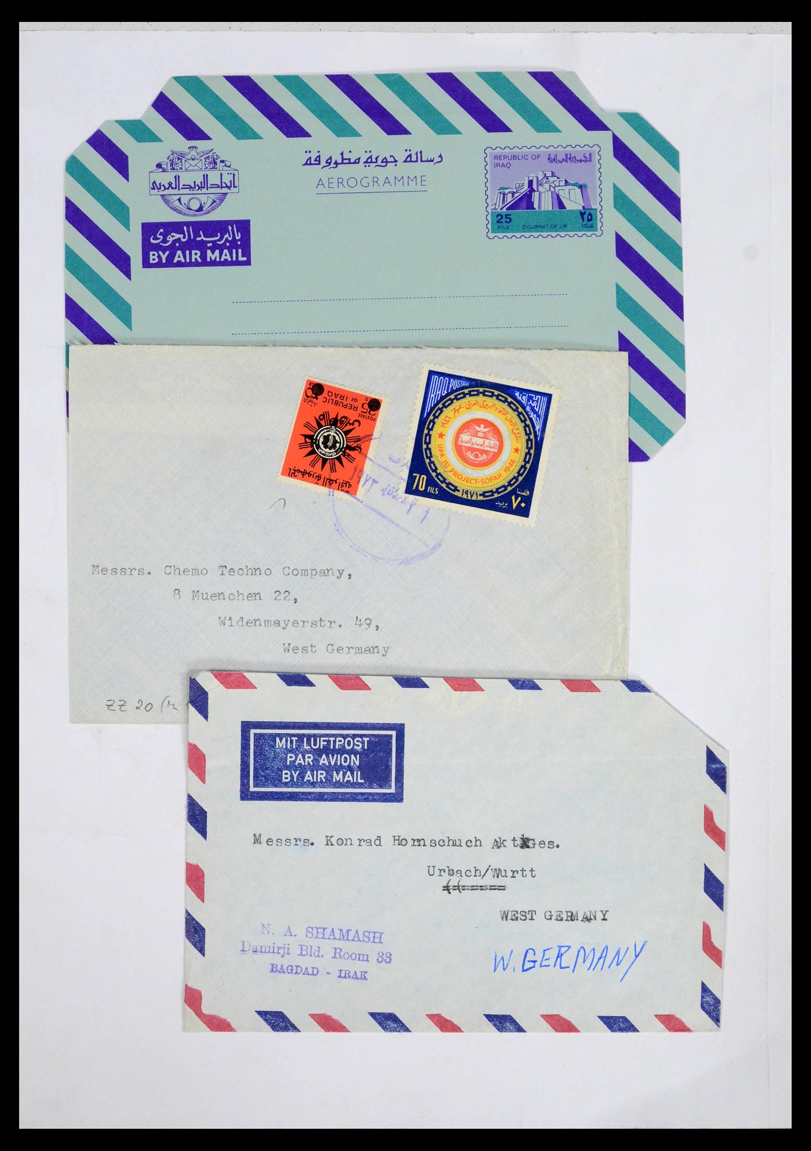 39418 0125 - Postzegelverzameling 39418 Irak brieven 1921-2001.