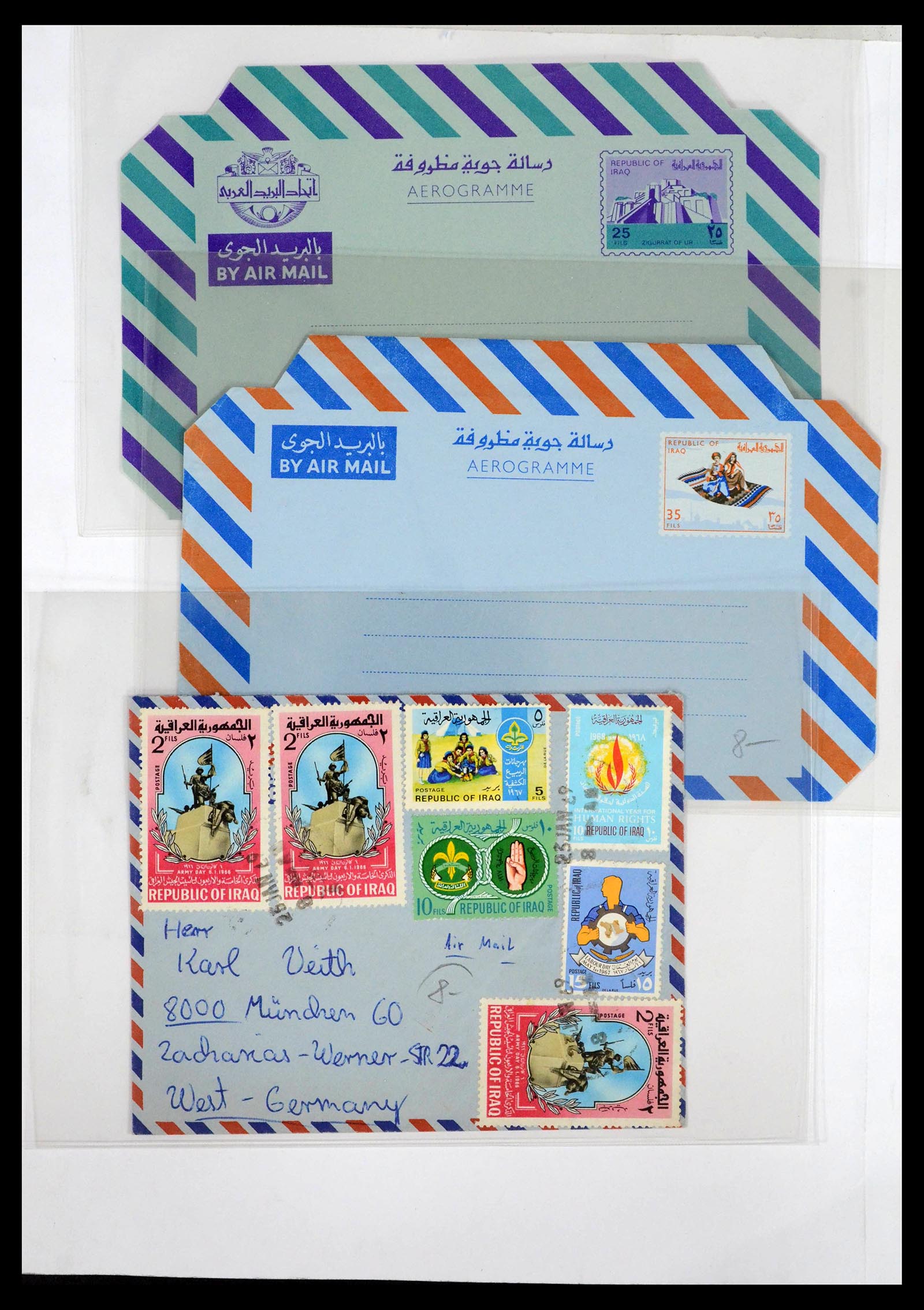 39418 0131 - Postzegelverzameling 39418 Irak brieven 1921-2001.