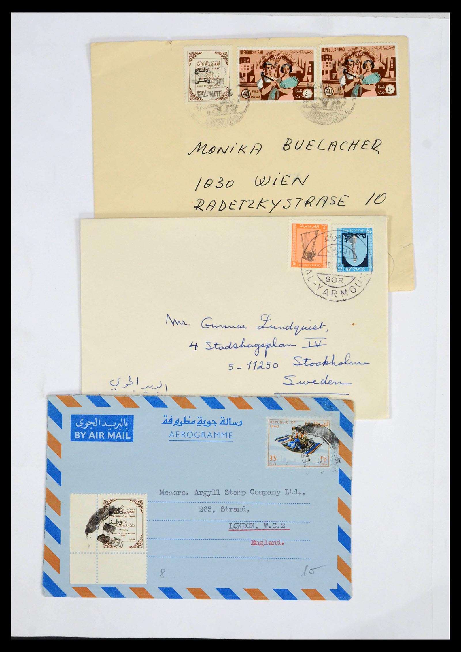39418 0132 - Postzegelverzameling 39418 Irak brieven 1921-2001.