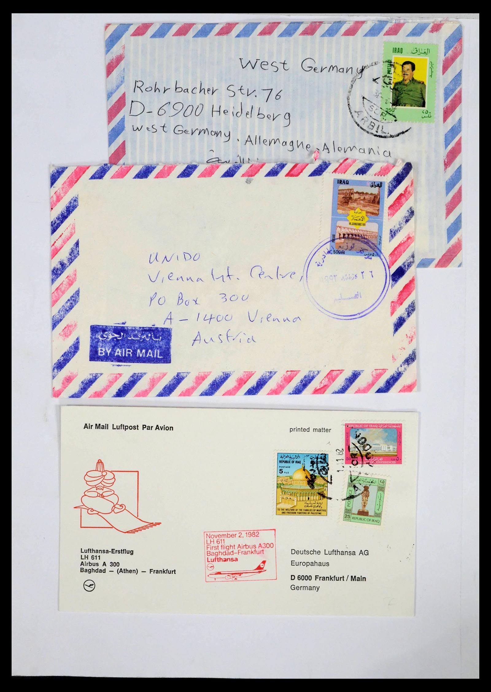 39418 0133 - Postzegelverzameling 39418 Irak brieven 1921-2001.