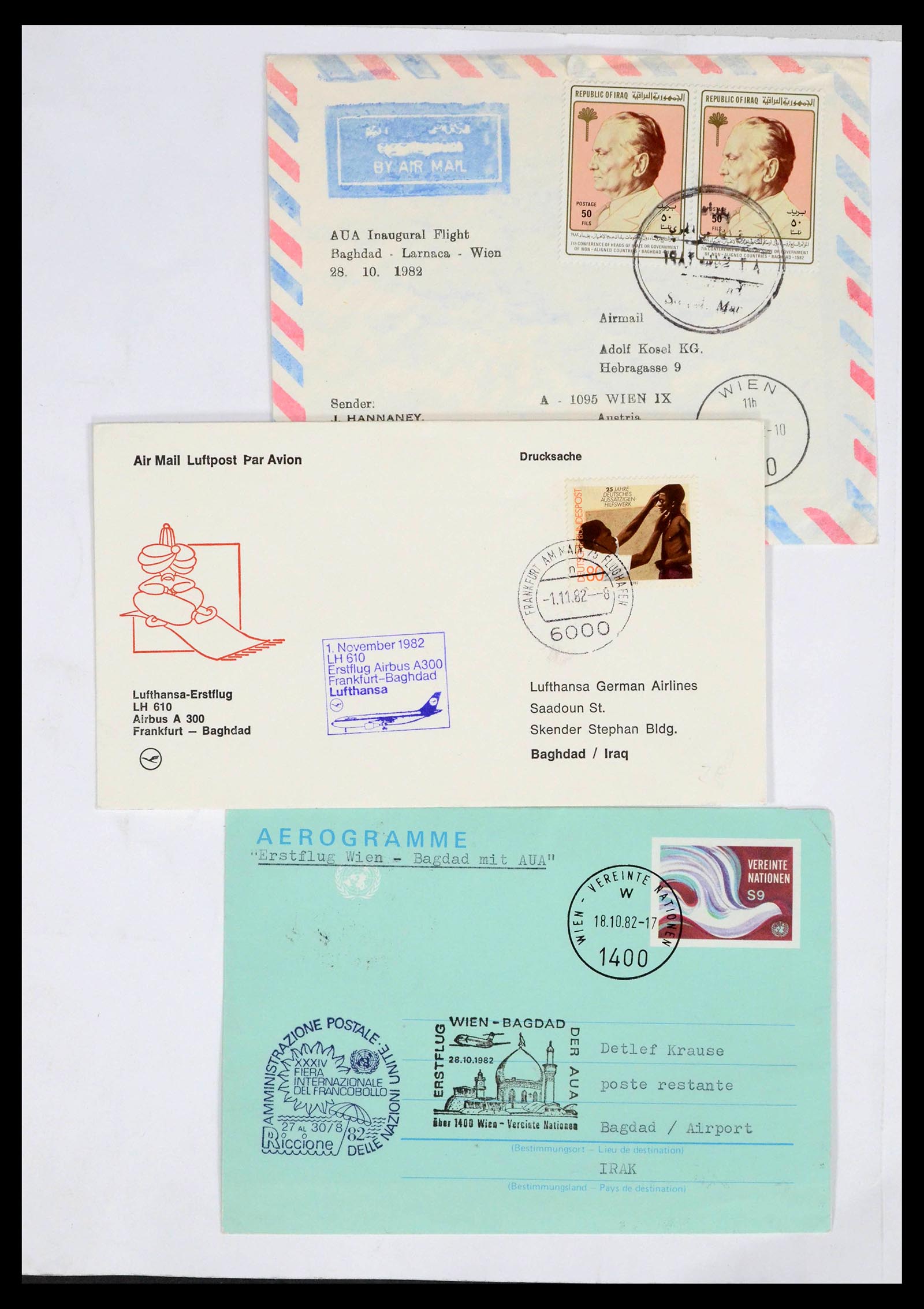 39418 0134 - Postzegelverzameling 39418 Irak brieven 1921-2001.