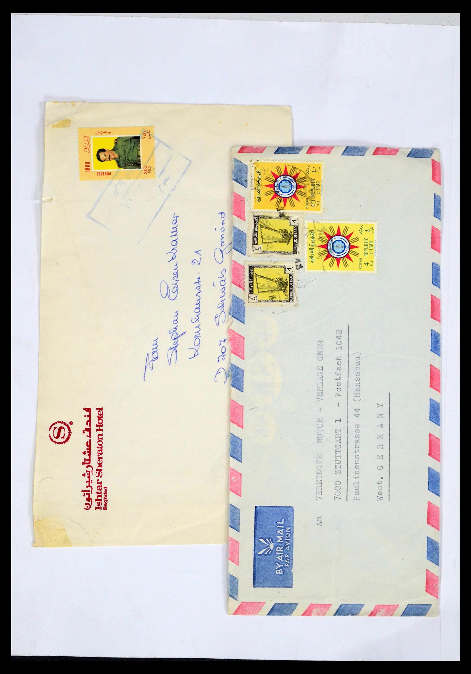 39418 0138 - Postzegelverzameling 39418 Irak brieven 1921-2001.
