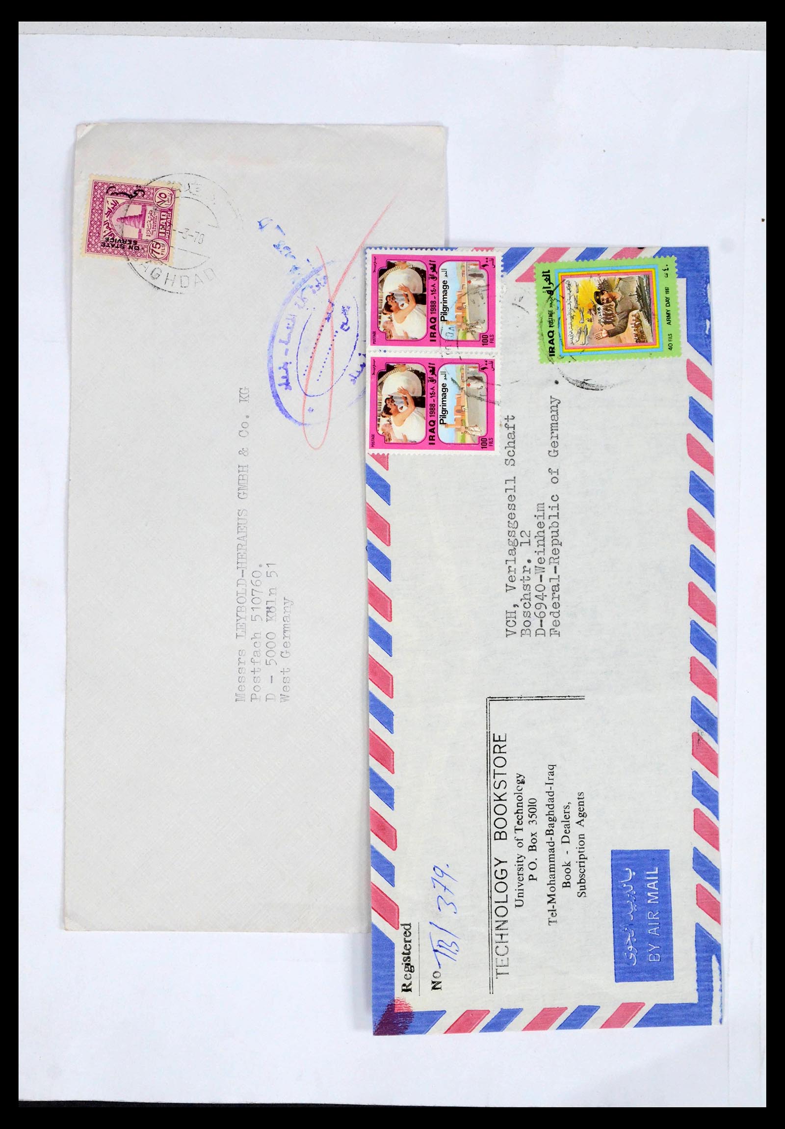 39418 0139 - Postzegelverzameling 39418 Irak brieven 1921-2001.