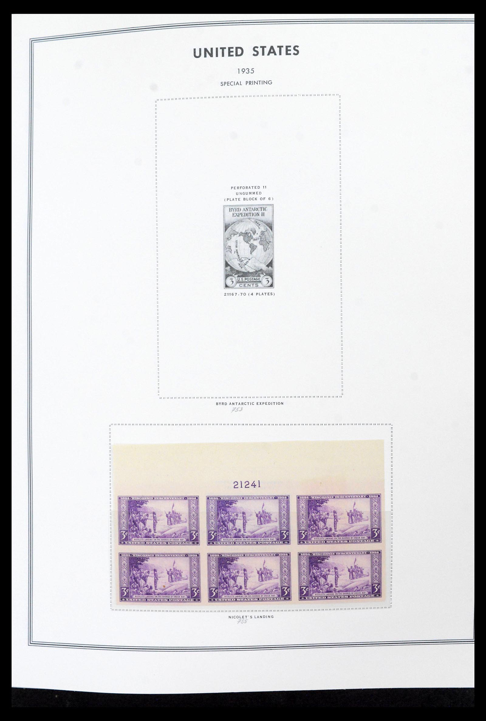 39419 0024 - Stamp collection 39419 USA plateblocs 1919-1980.