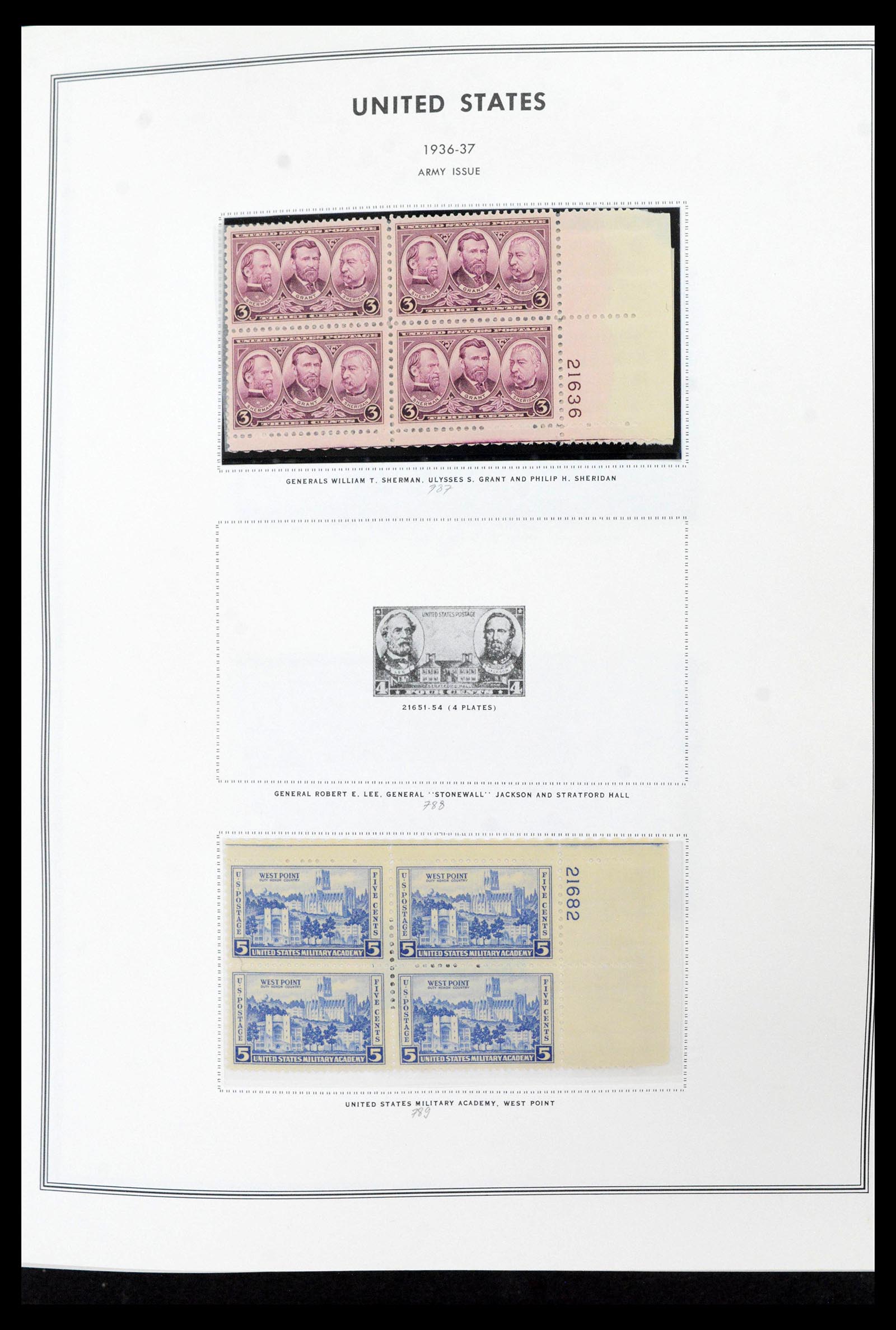 39419 0029 - Stamp collection 39419 USA plateblocs 1919-1980.