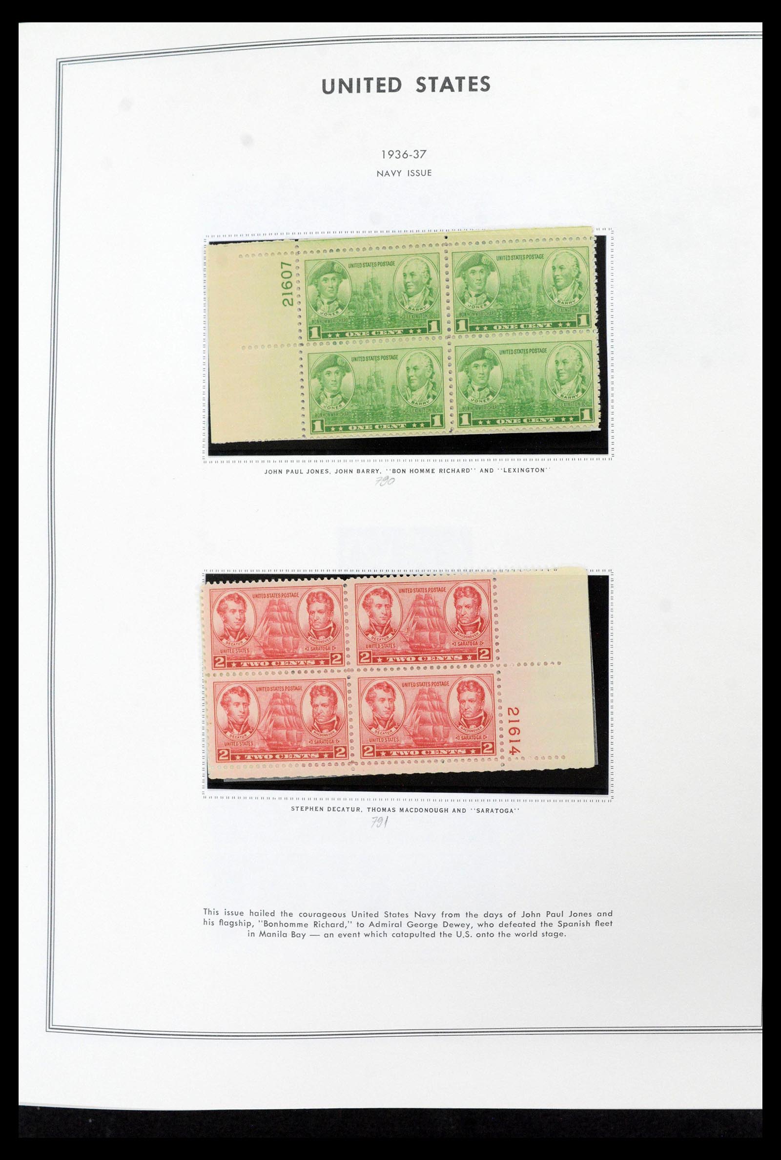 39419 0030 - Stamp collection 39419 USA plateblocs 1919-1980.