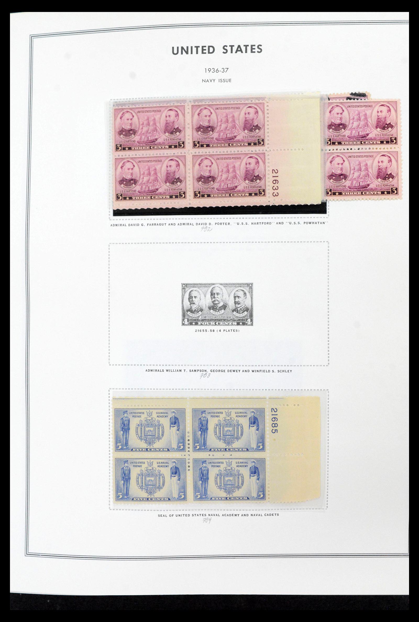 39419 0031 - Stamp collection 39419 USA plateblocs 1919-1980.