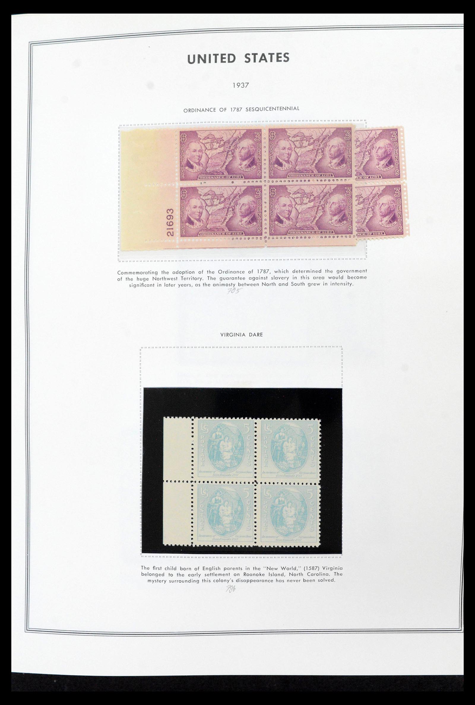 39419 0032 - Stamp collection 39419 USA plateblocs 1919-1980.