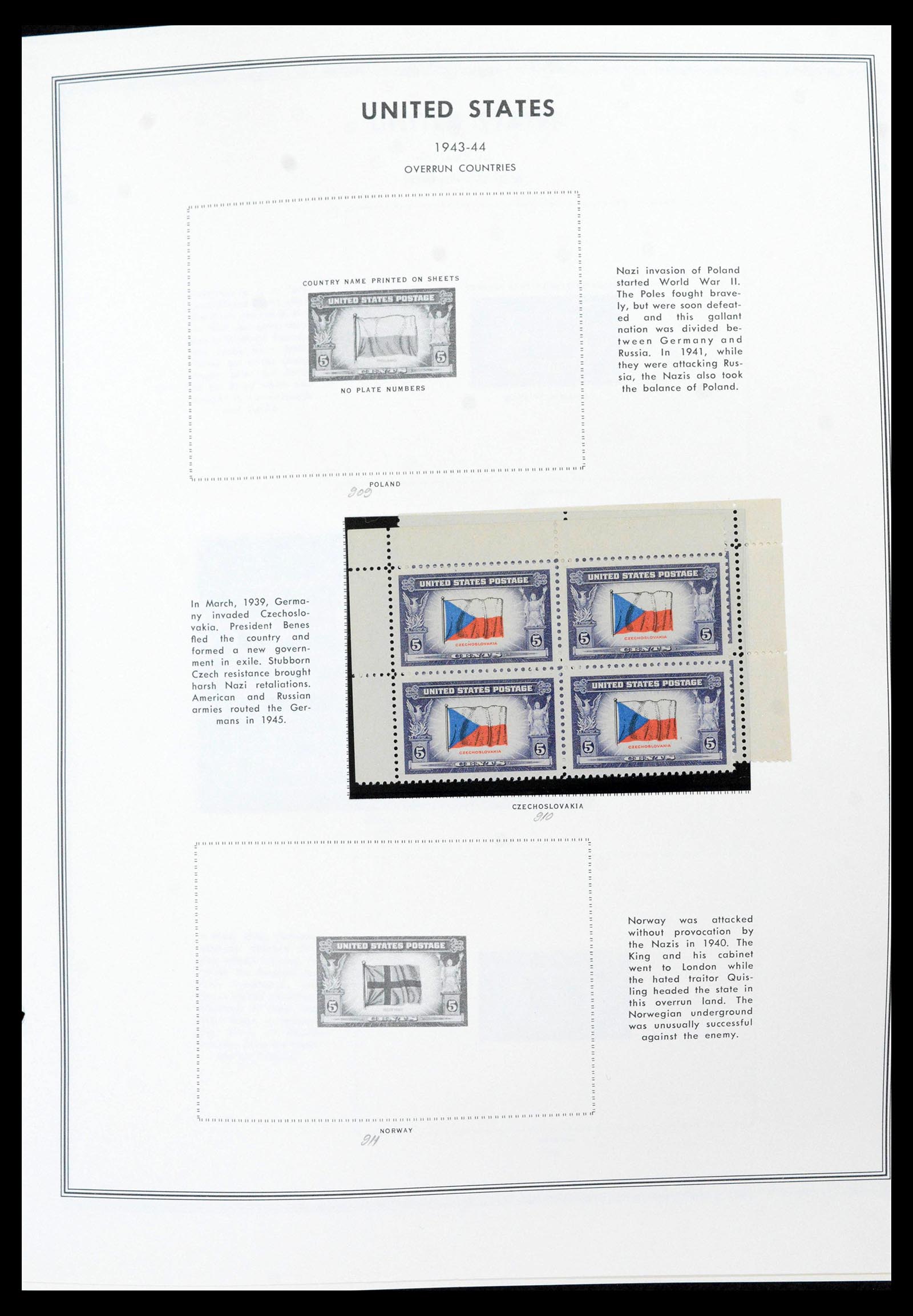 39419 0057 - Stamp collection 39419 USA plateblocs 1919-1980.