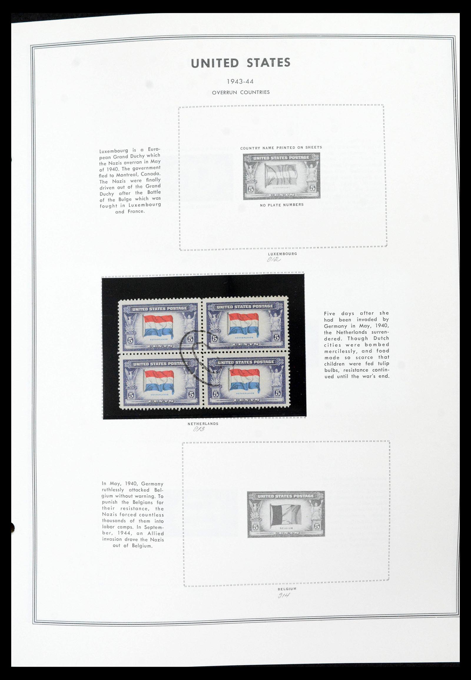 39419 0058 - Stamp collection 39419 USA plateblocs 1919-1980.