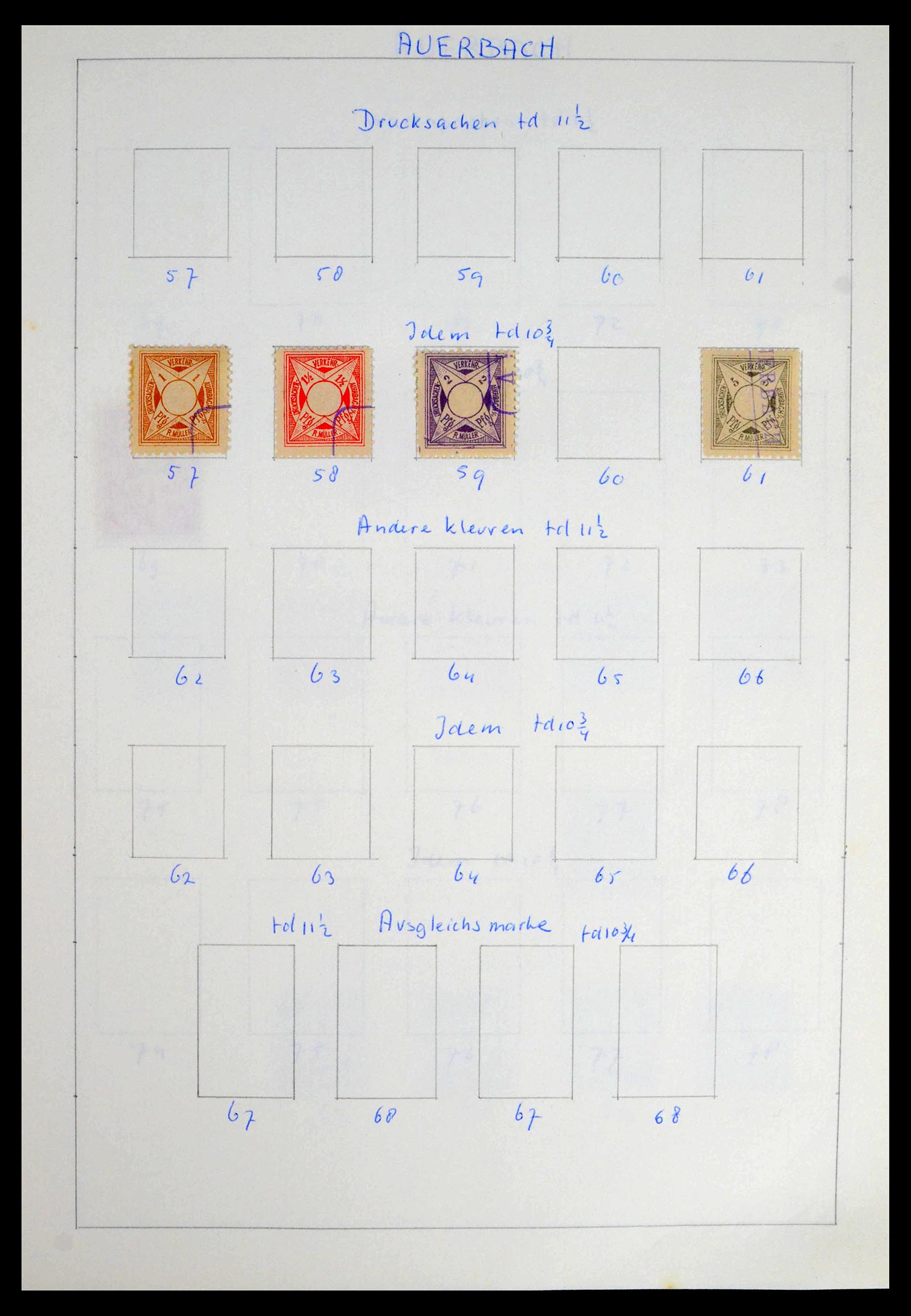 39425 0006 - Postzegelverzameling 39425 Duitsland stadspost 1880-1905.