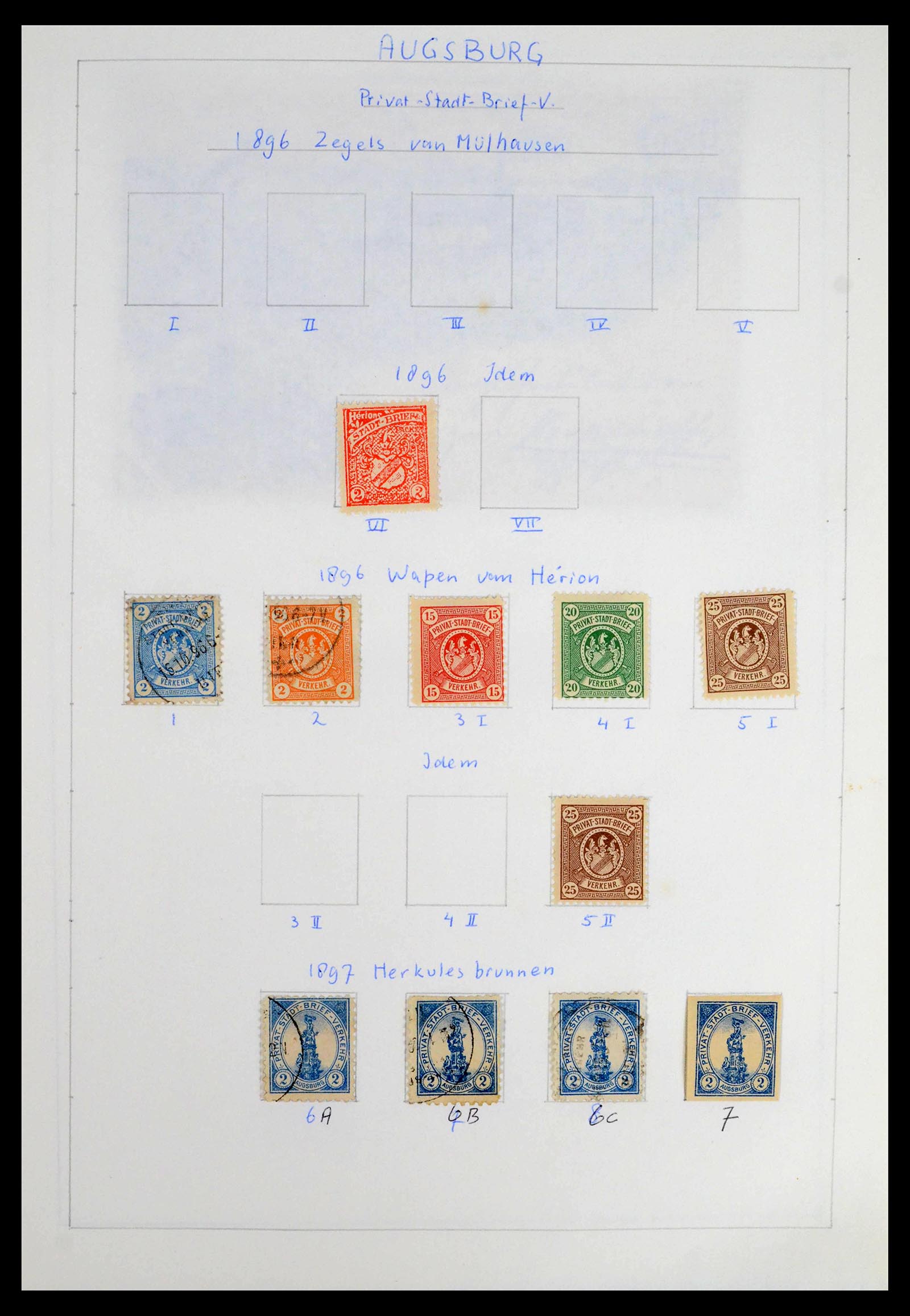 39425 0008 - Postzegelverzameling 39425 Duitsland stadspost 1880-1905.
