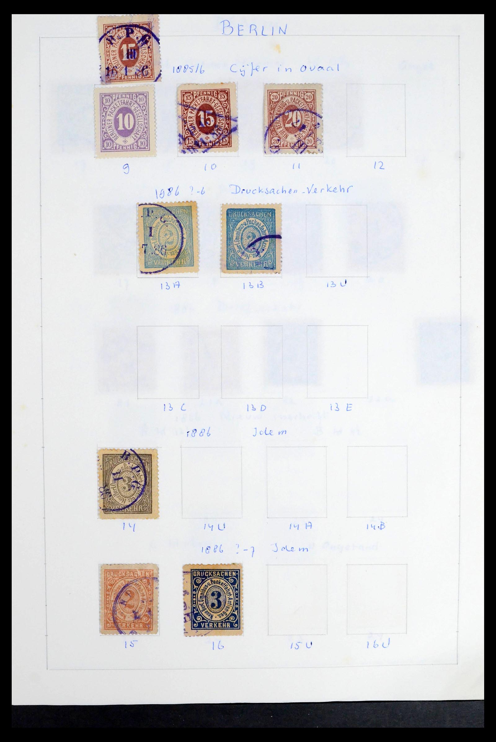 39425 0013 - Postzegelverzameling 39425 Duitsland stadspost 1880-1905.