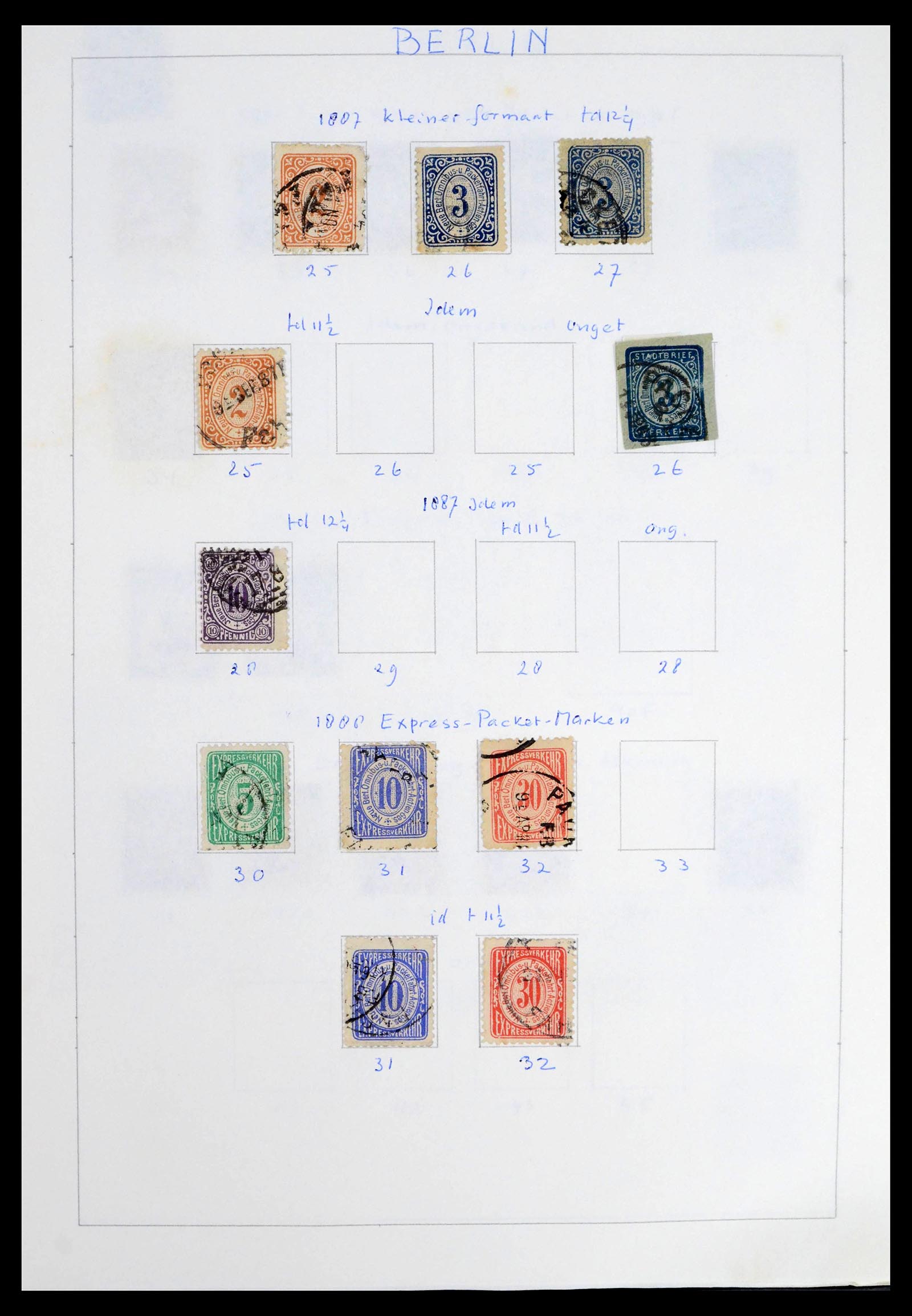 39425 0015 - Postzegelverzameling 39425 Duitsland stadspost 1880-1905.