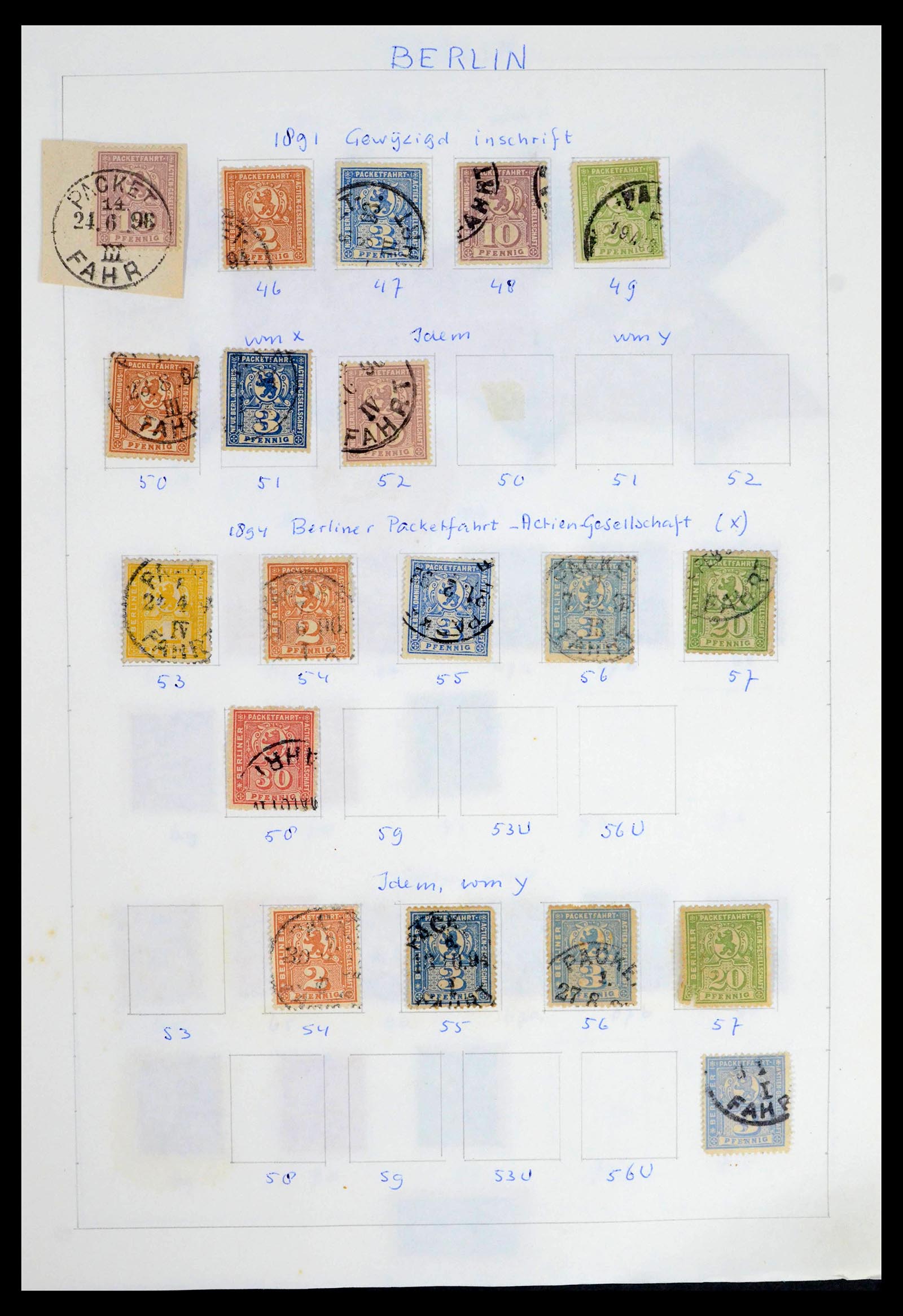 39425 0018 - Postzegelverzameling 39425 Duitsland stadspost 1880-1905.