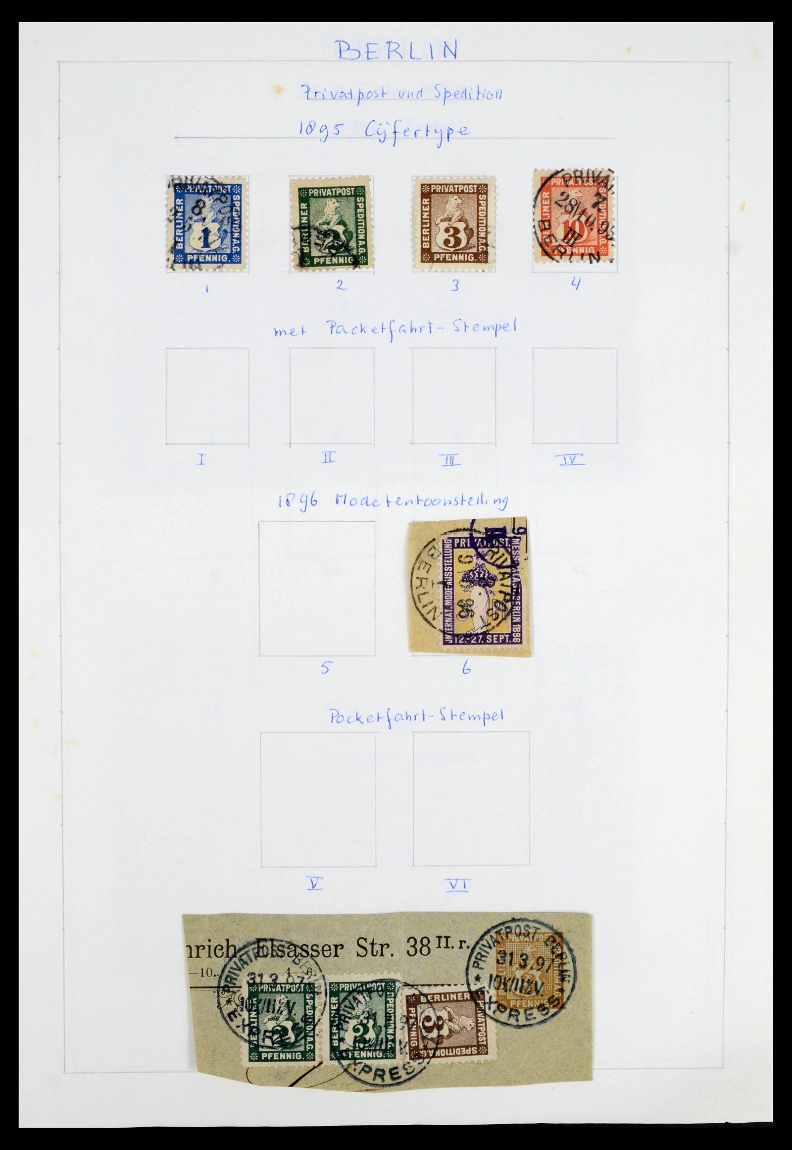 39425 0028 - Postzegelverzameling 39425 Duitsland stadspost 1880-1905.