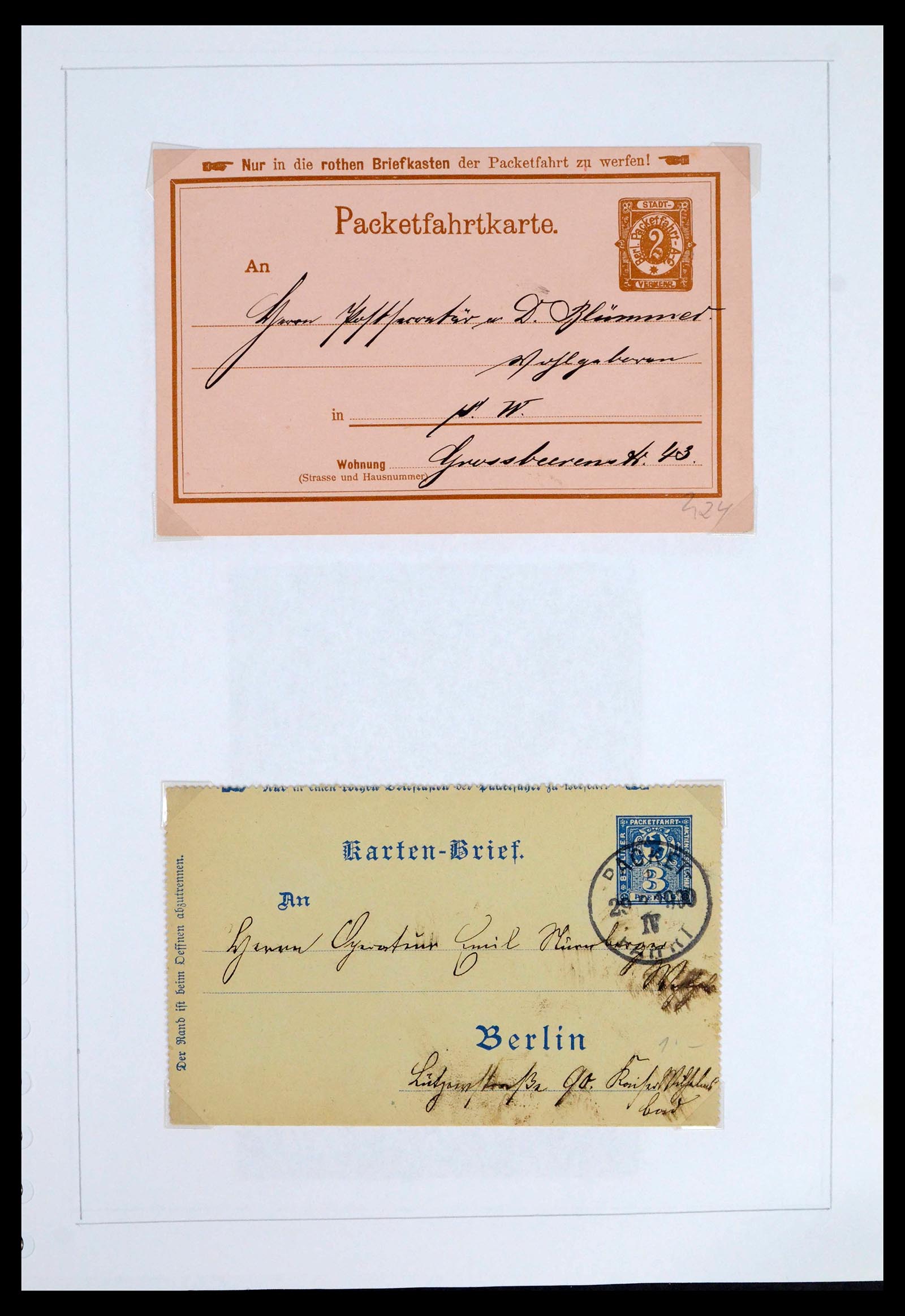 39425 0030 - Postzegelverzameling 39425 Duitsland stadspost 1880-1905.