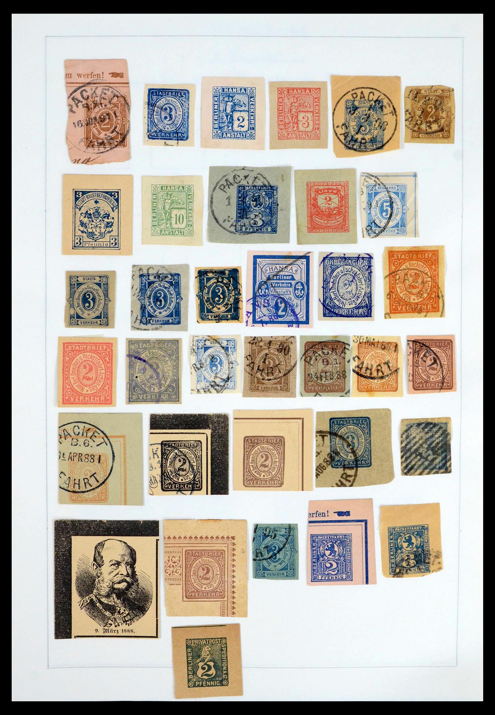 39425 0034 - Postzegelverzameling 39425 Duitsland stadspost 1880-1905.