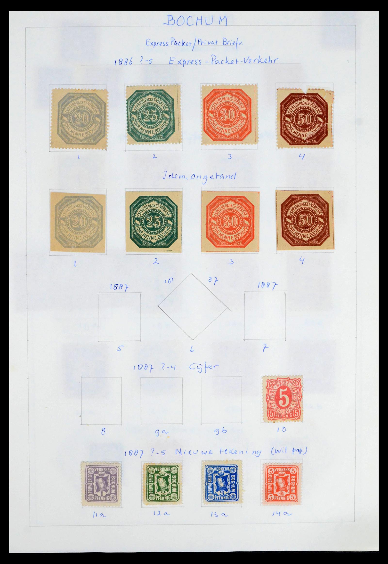 39425 0037 - Postzegelverzameling 39425 Duitsland stadspost 1880-1905.