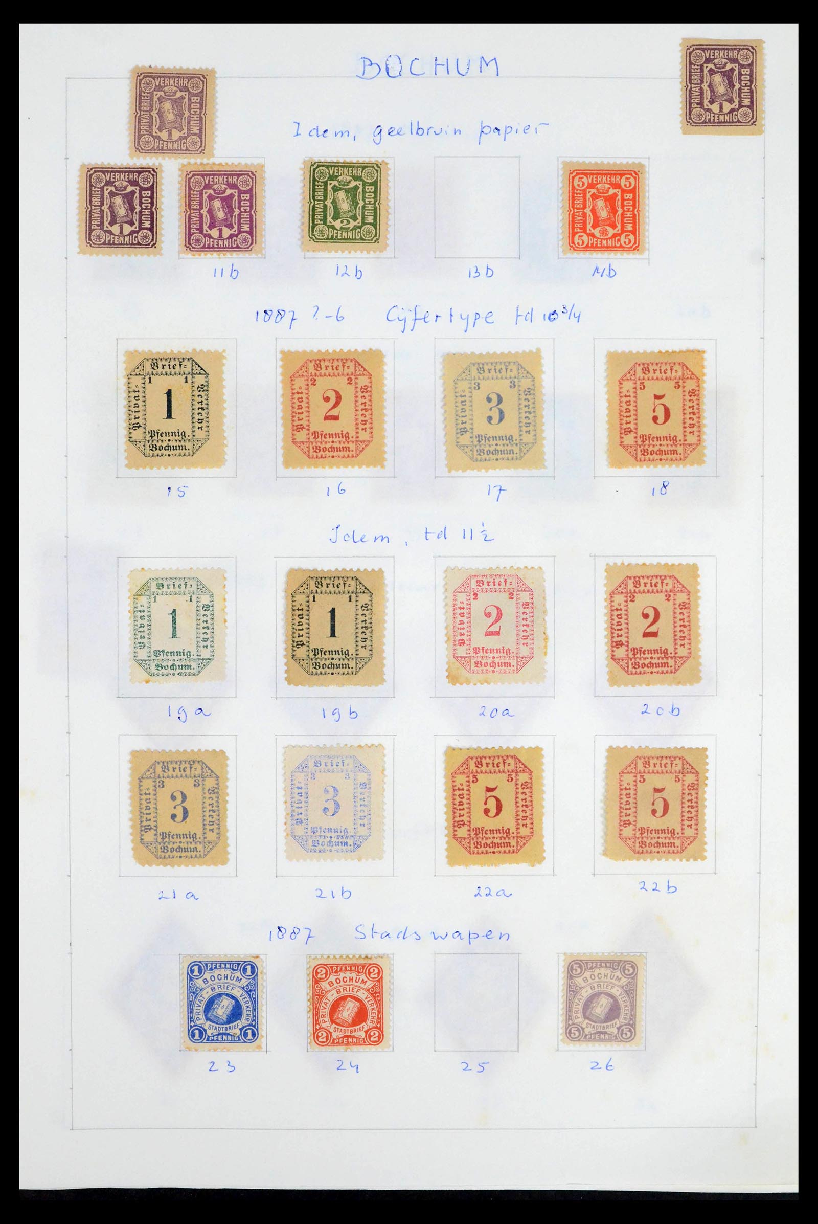 39425 0039 - Postzegelverzameling 39425 Duitsland stadspost 1880-1905.