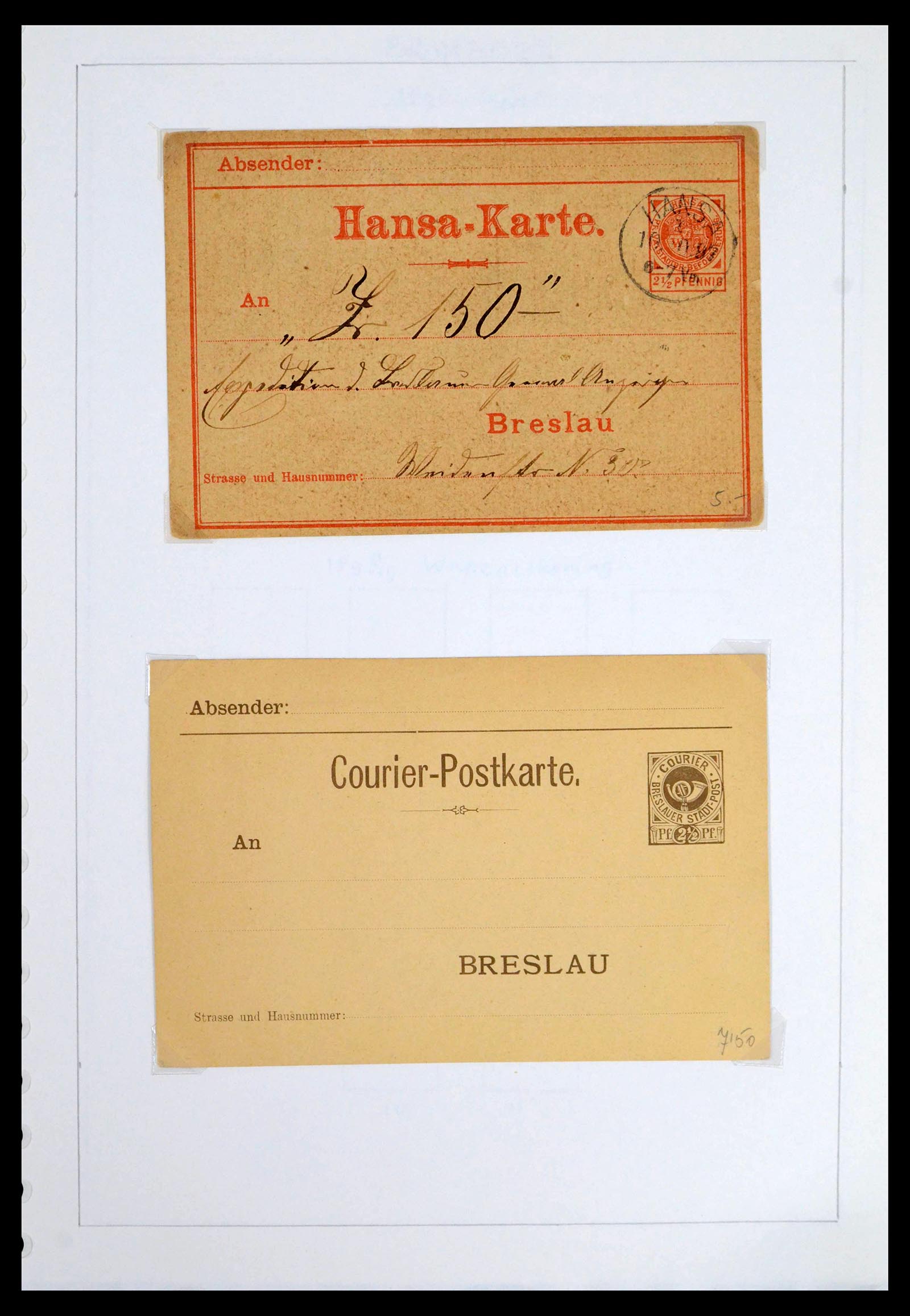 39425 0062 - Postzegelverzameling 39425 Duitsland stadspost 1880-1905.