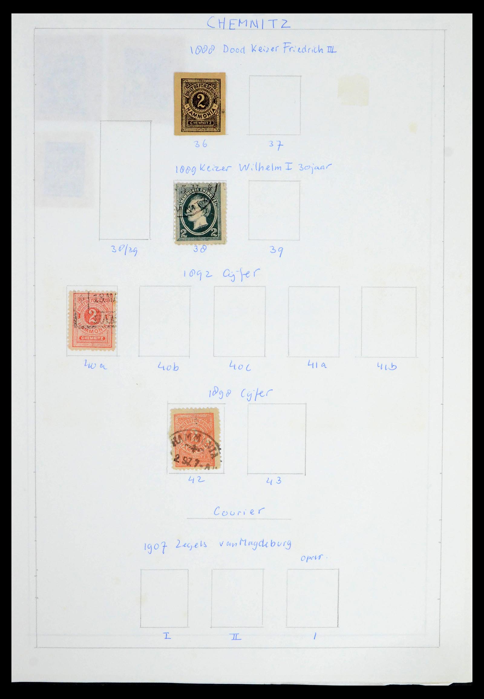 39425 0066 - Postzegelverzameling 39425 Duitsland stadspost 1880-1905.