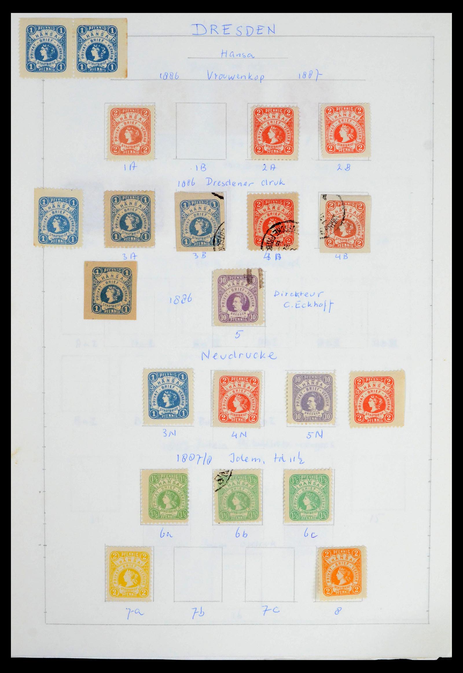 39425 0077 - Postzegelverzameling 39425 Duitsland stadspost 1880-1905.