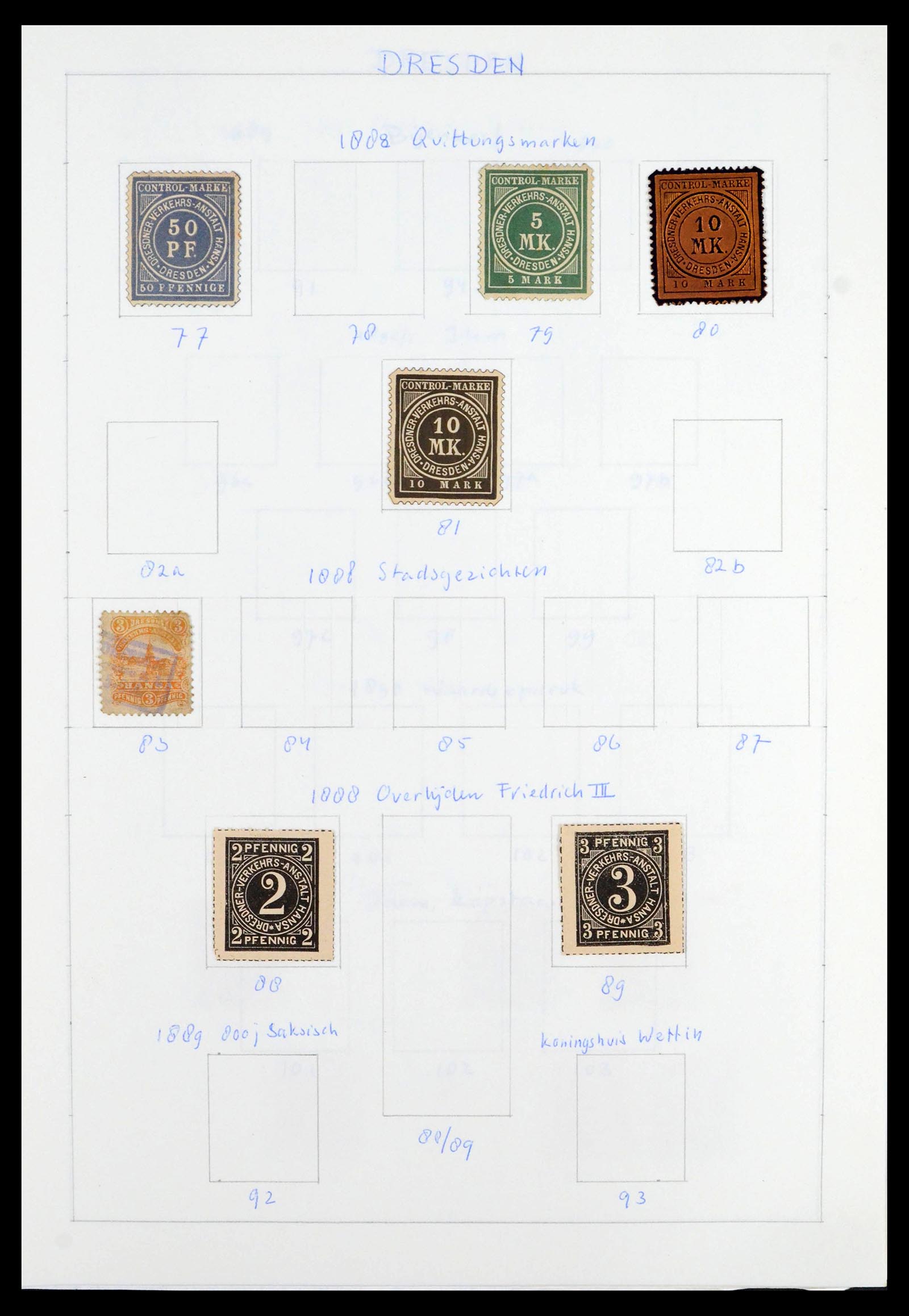 39425 0084 - Postzegelverzameling 39425 Duitsland stadspost 1880-1905.