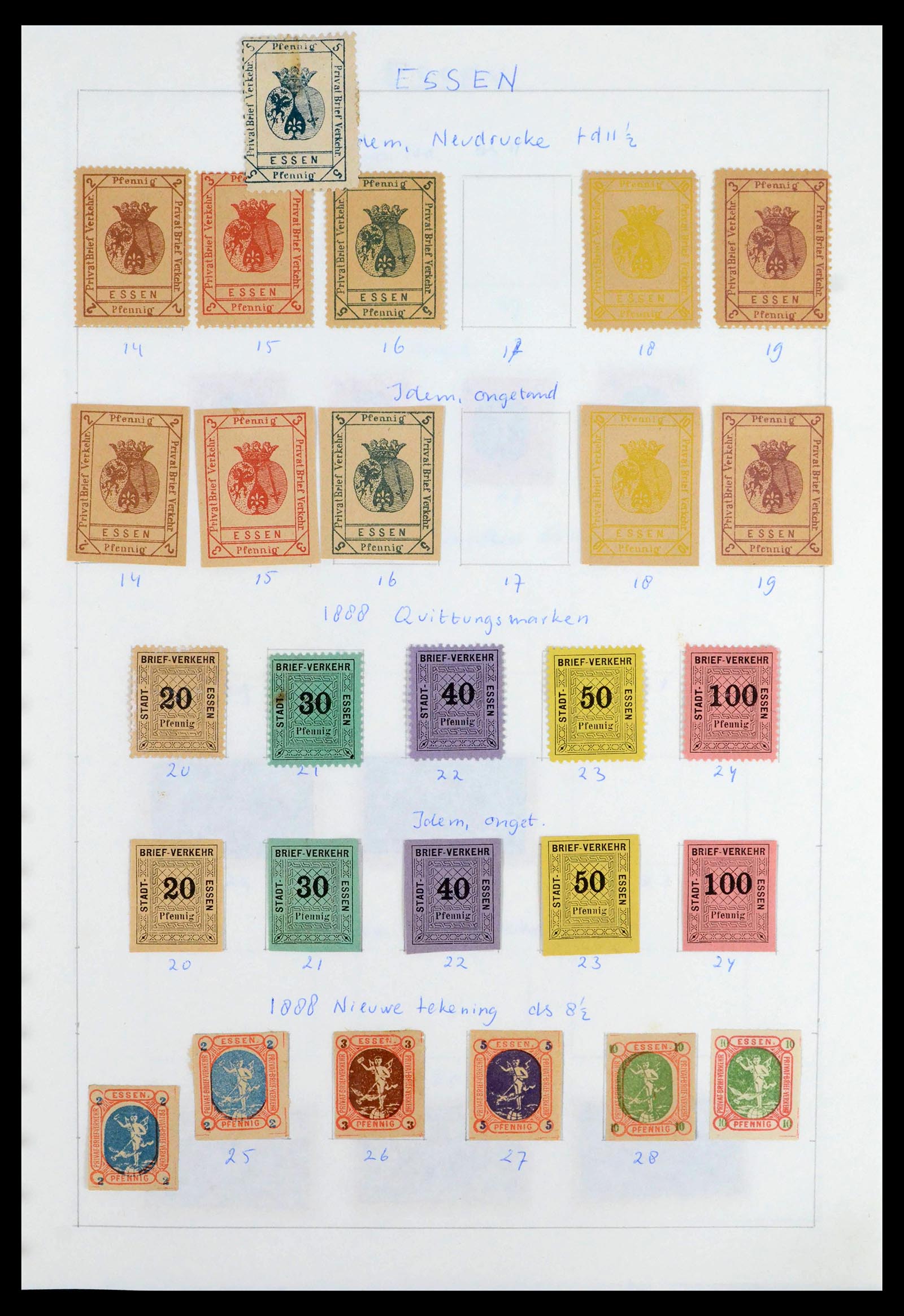 39425 0098 - Postzegelverzameling 39425 Duitsland stadspost 1880-1905.