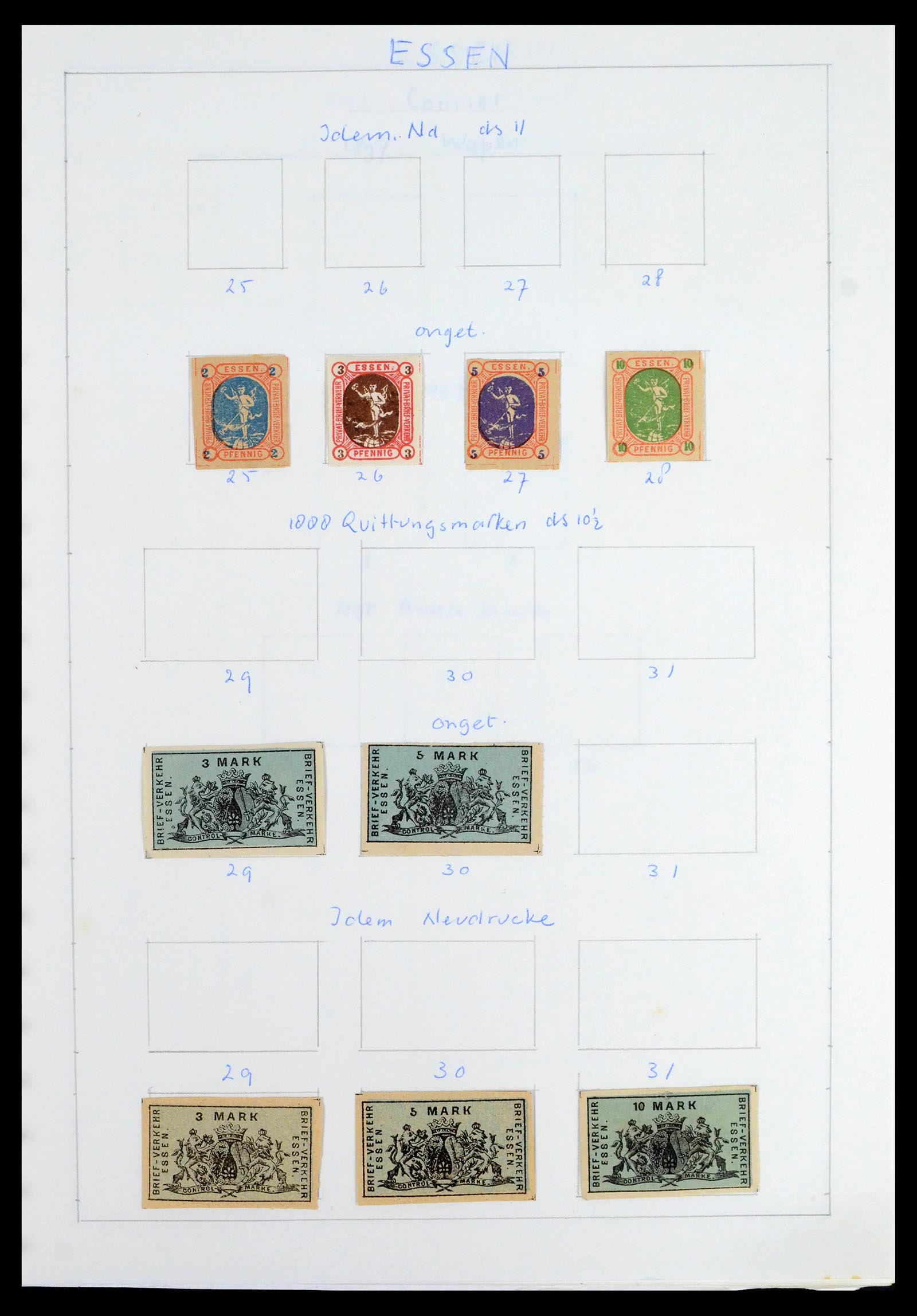 39425 0099 - Postzegelverzameling 39425 Duitsland stadspost 1880-1905.