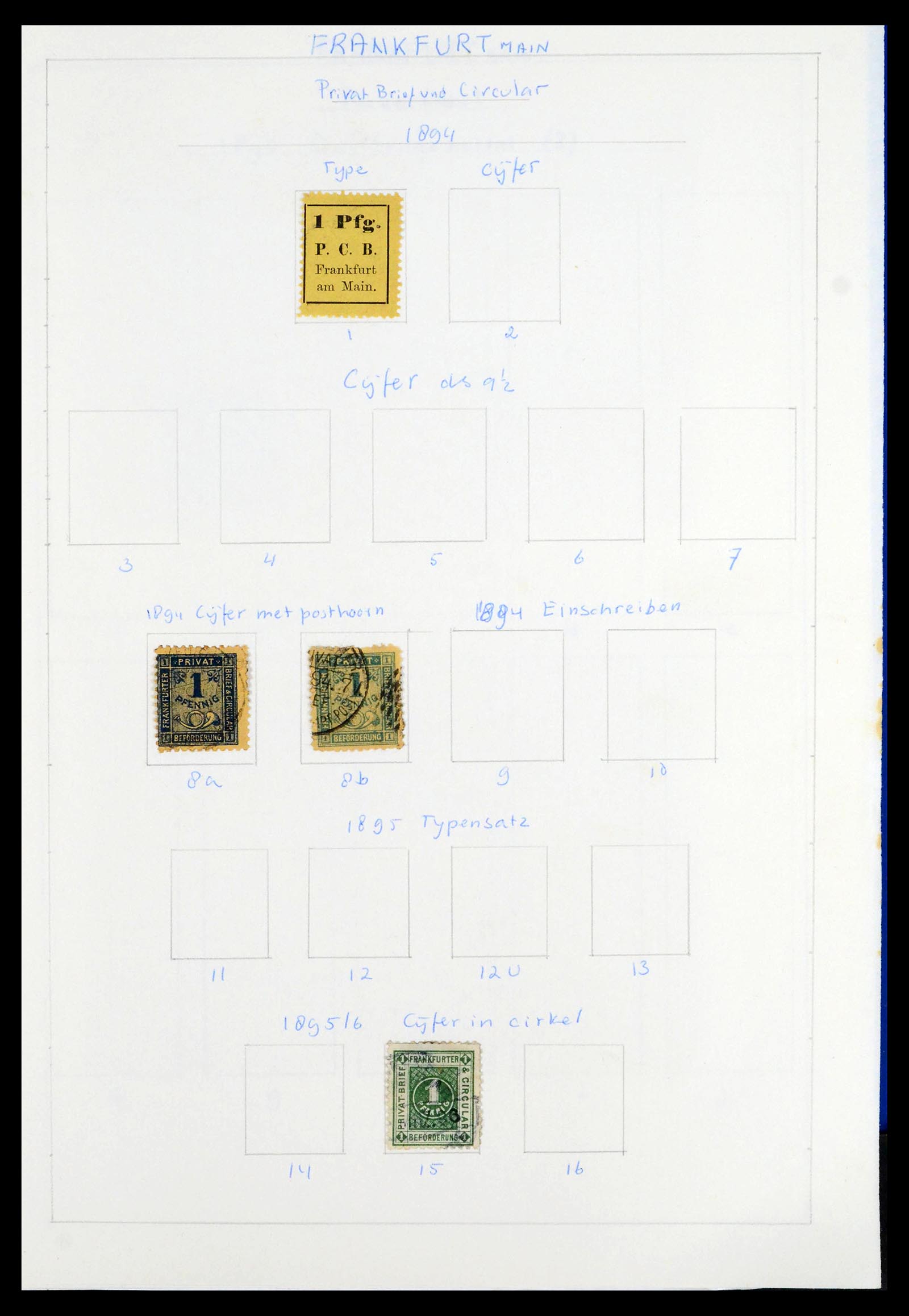 39425 0109 - Postzegelverzameling 39425 Duitsland stadspost 1880-1905.