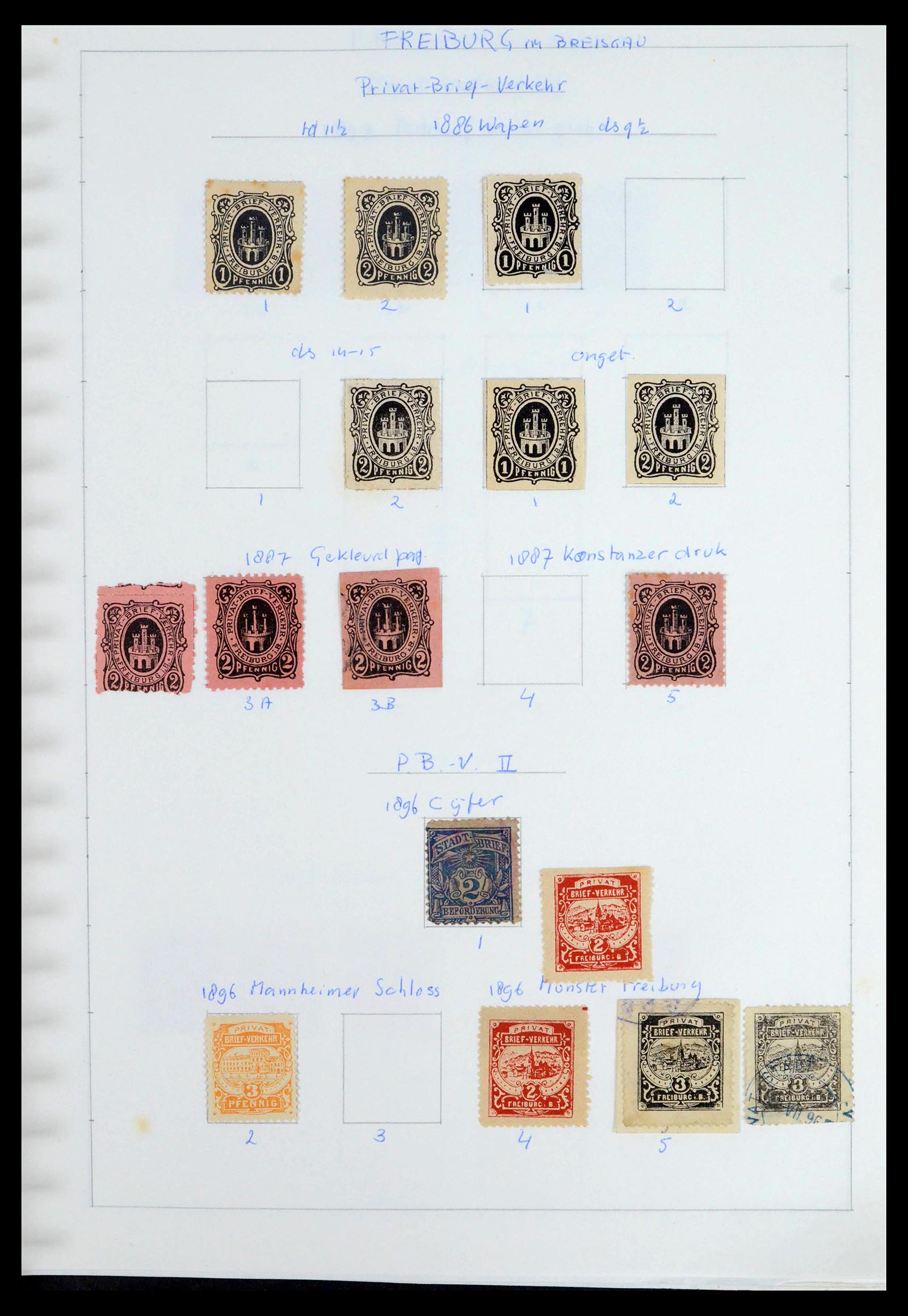 39425 0114 - Postzegelverzameling 39425 Duitsland stadspost 1880-1905.