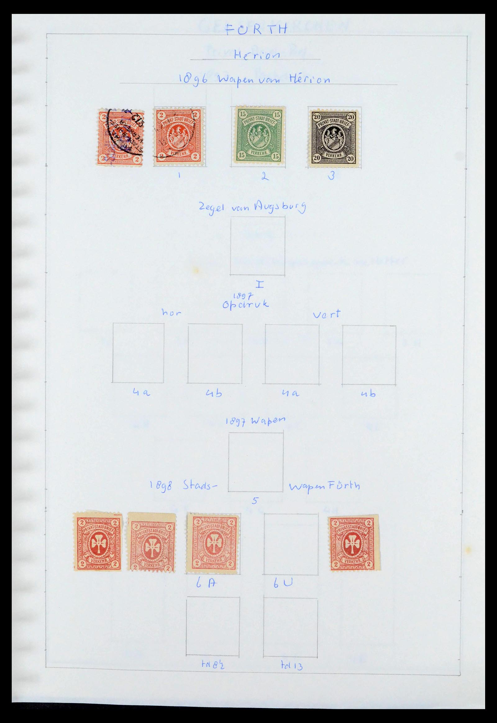39425 0115 - Postzegelverzameling 39425 Duitsland stadspost 1880-1905.