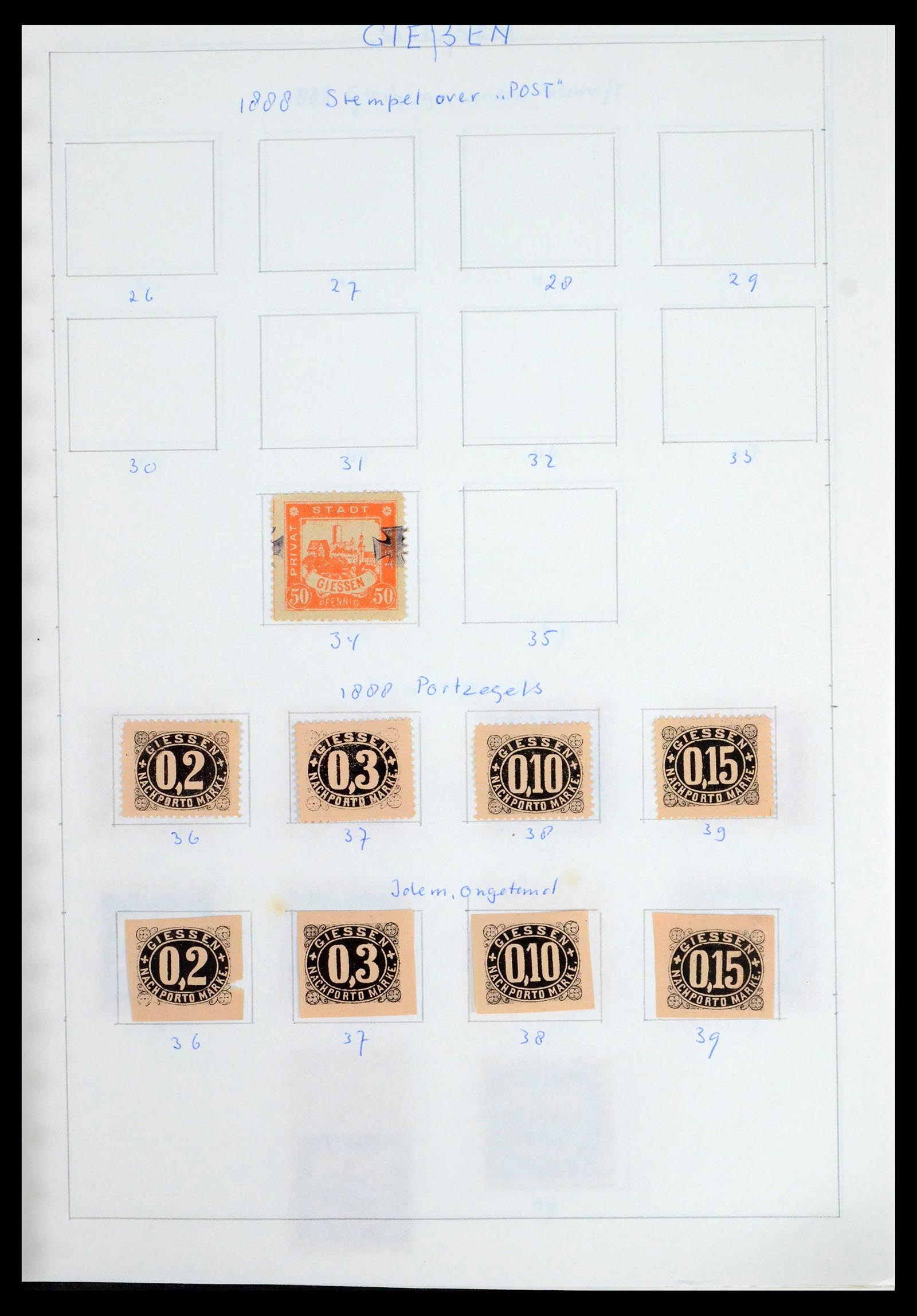 39425 0120 - Postzegelverzameling 39425 Duitsland stadspost 1880-1905.