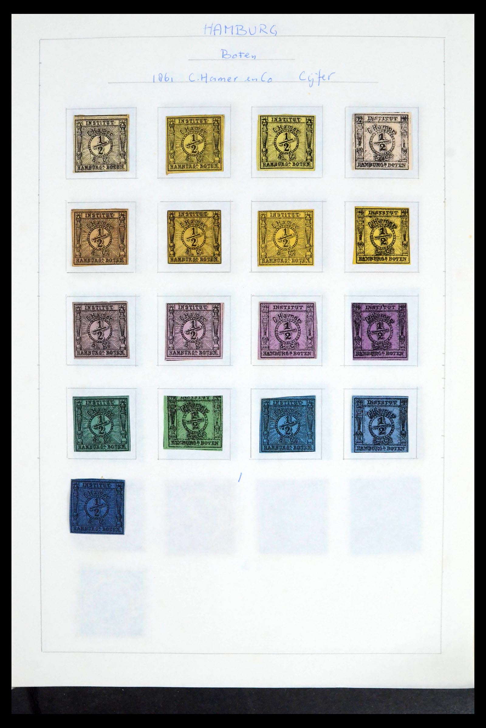 39425 0129 - Postzegelverzameling 39425 Duitsland stadspost 1880-1905.