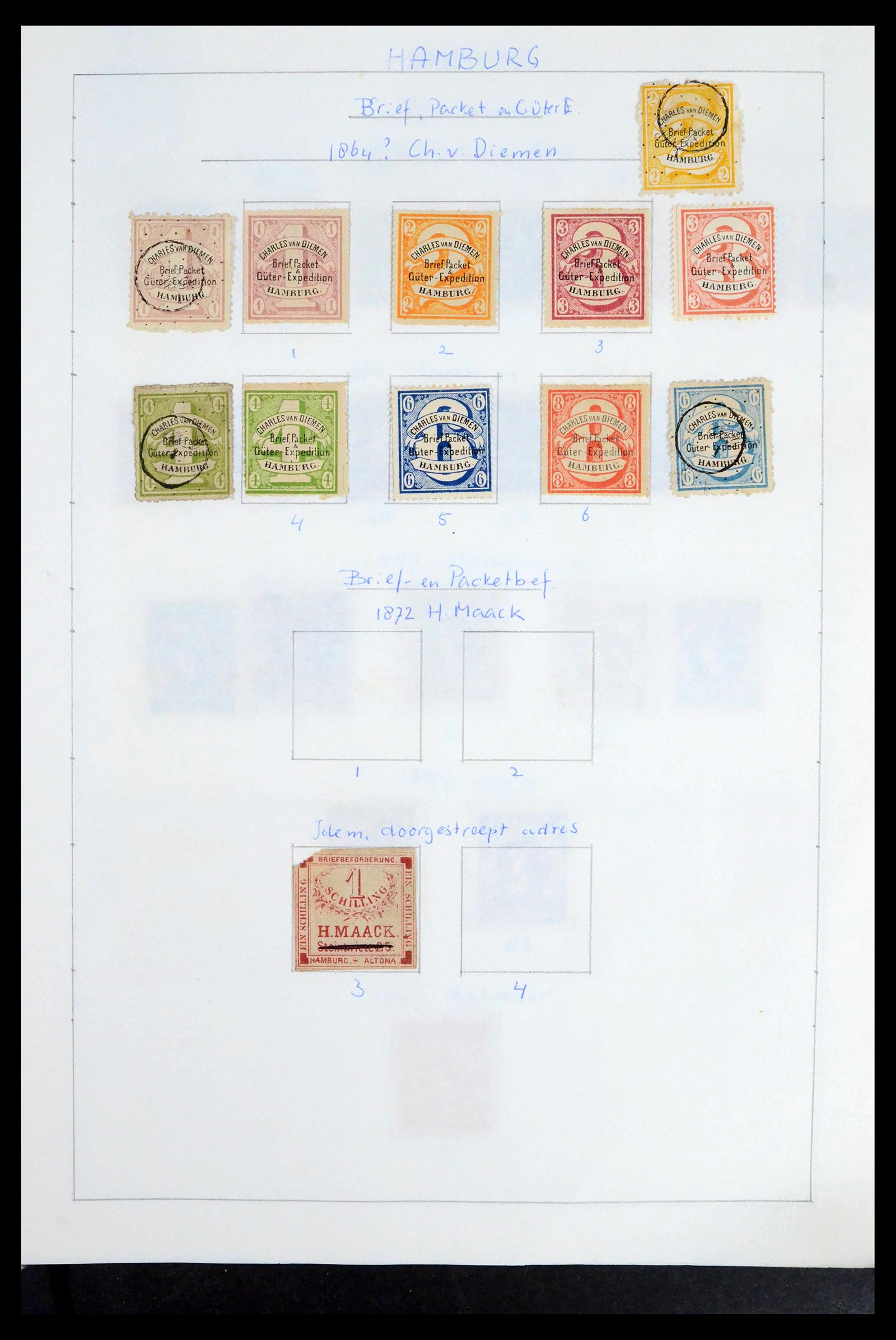 39425 0140 - Postzegelverzameling 39425 Duitsland stadspost 1880-1905.